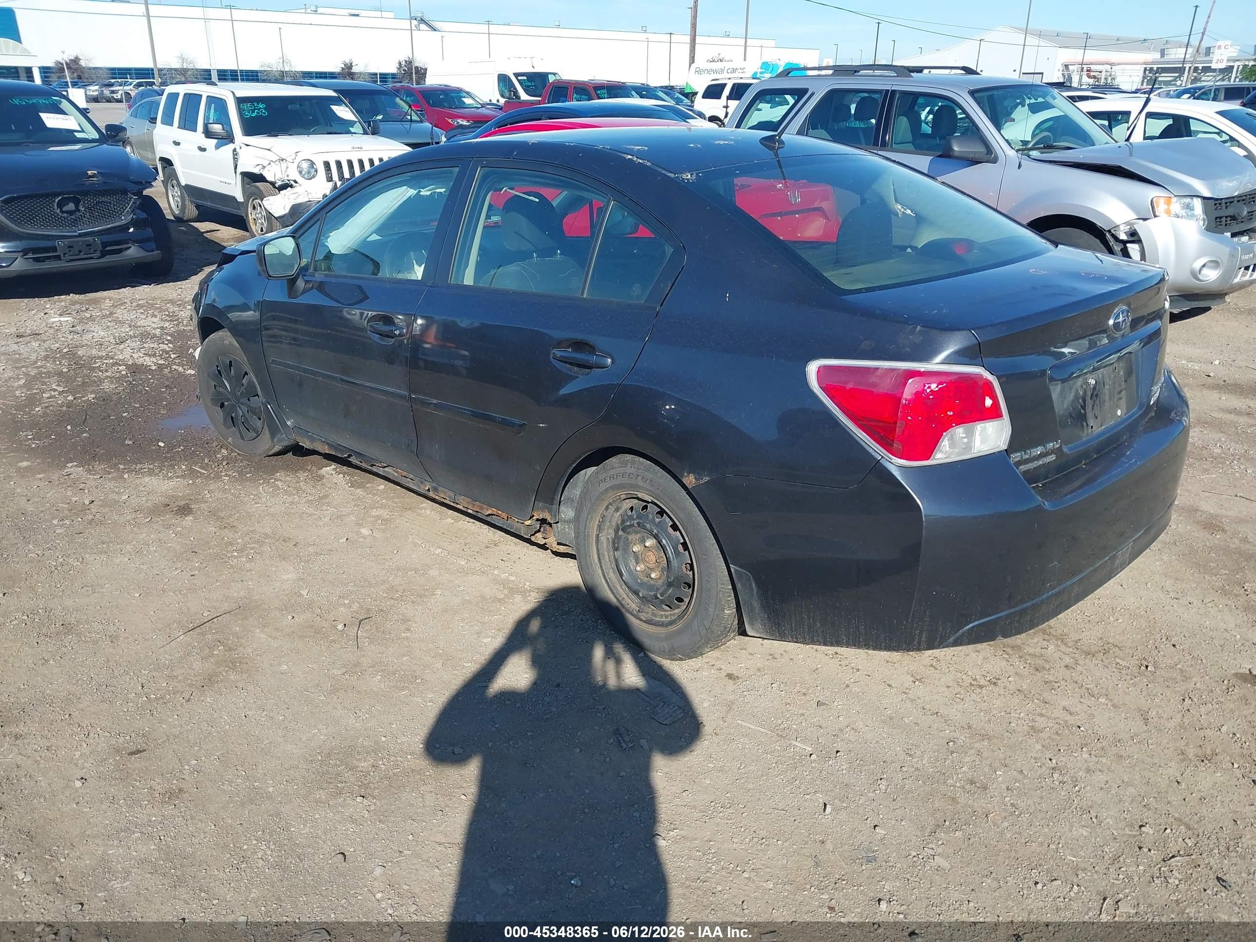 2014 Subaru Impreza 2.0i Gray vin: JF1GJAA65EH021865