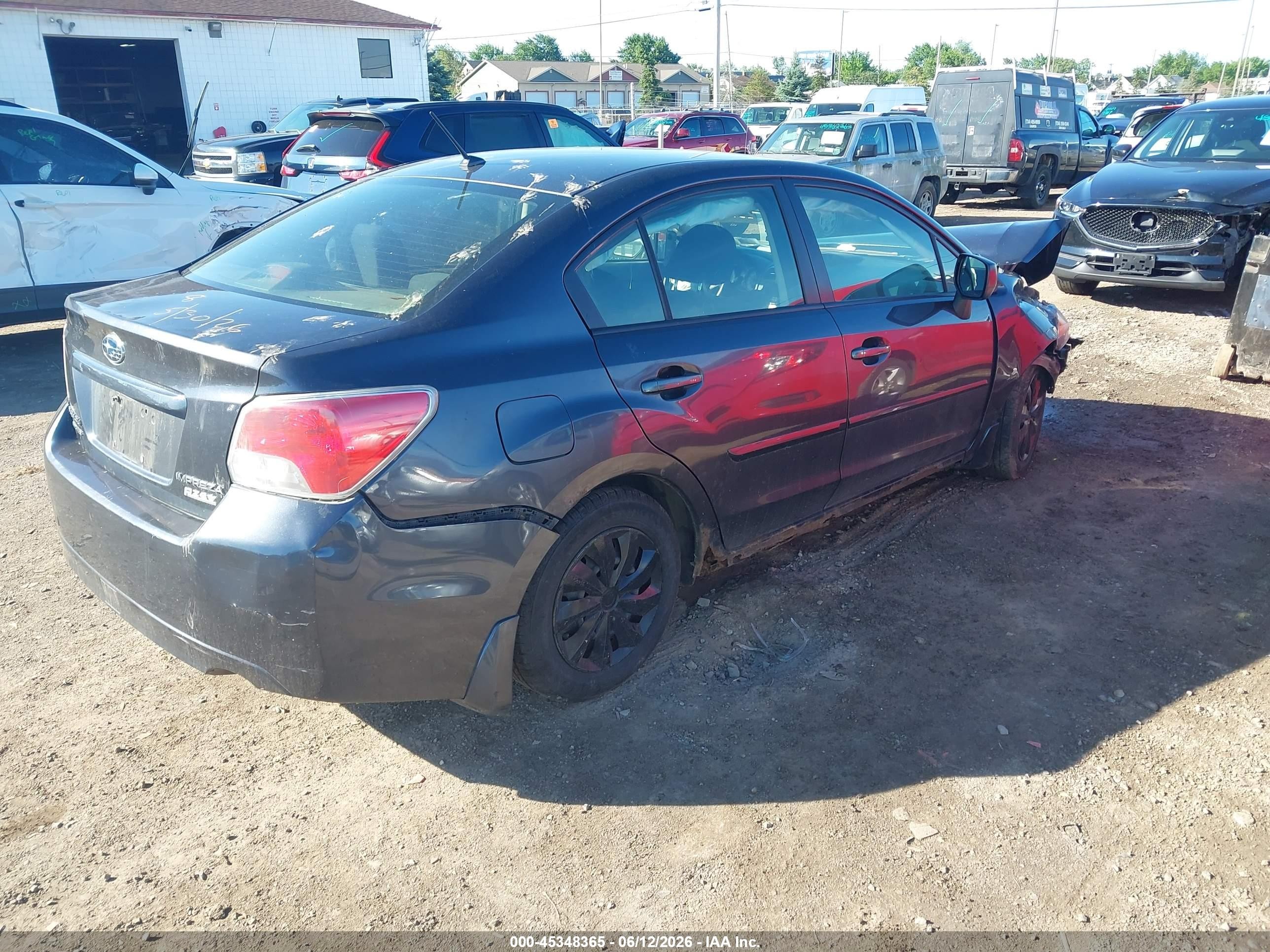 2014 Subaru Impreza 2.0i Gray vin: JF1GJAA65EH021865