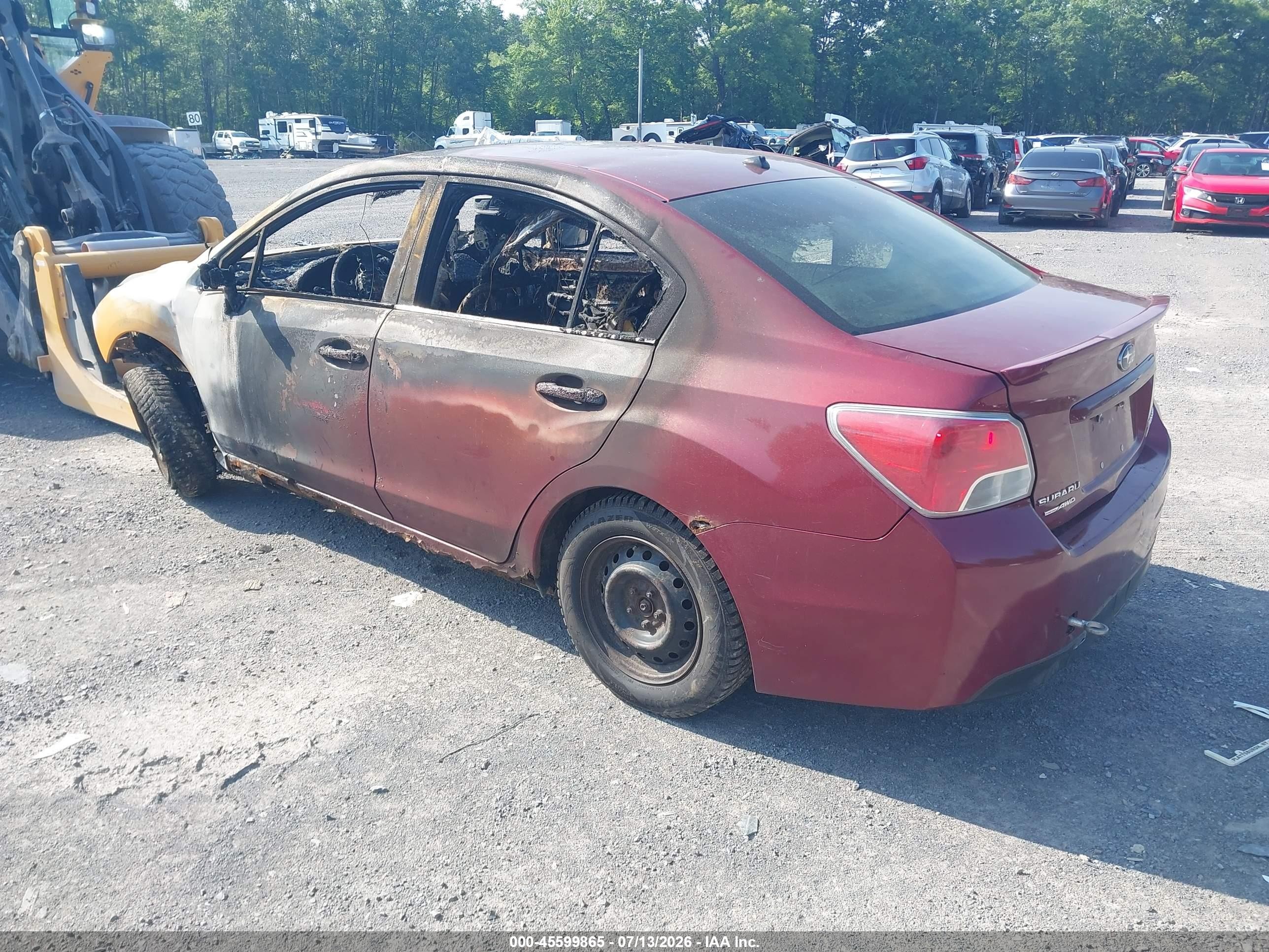 2015 Subaru Impreza 2.0i Красный vin: JF1GJAA65FG002868