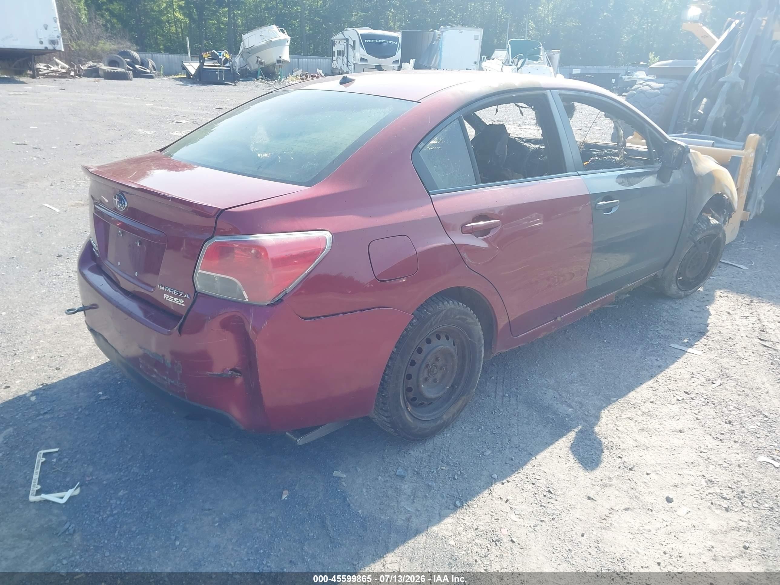 2015 Subaru Impreza 2.0i Красный vin: JF1GJAA65FG002868