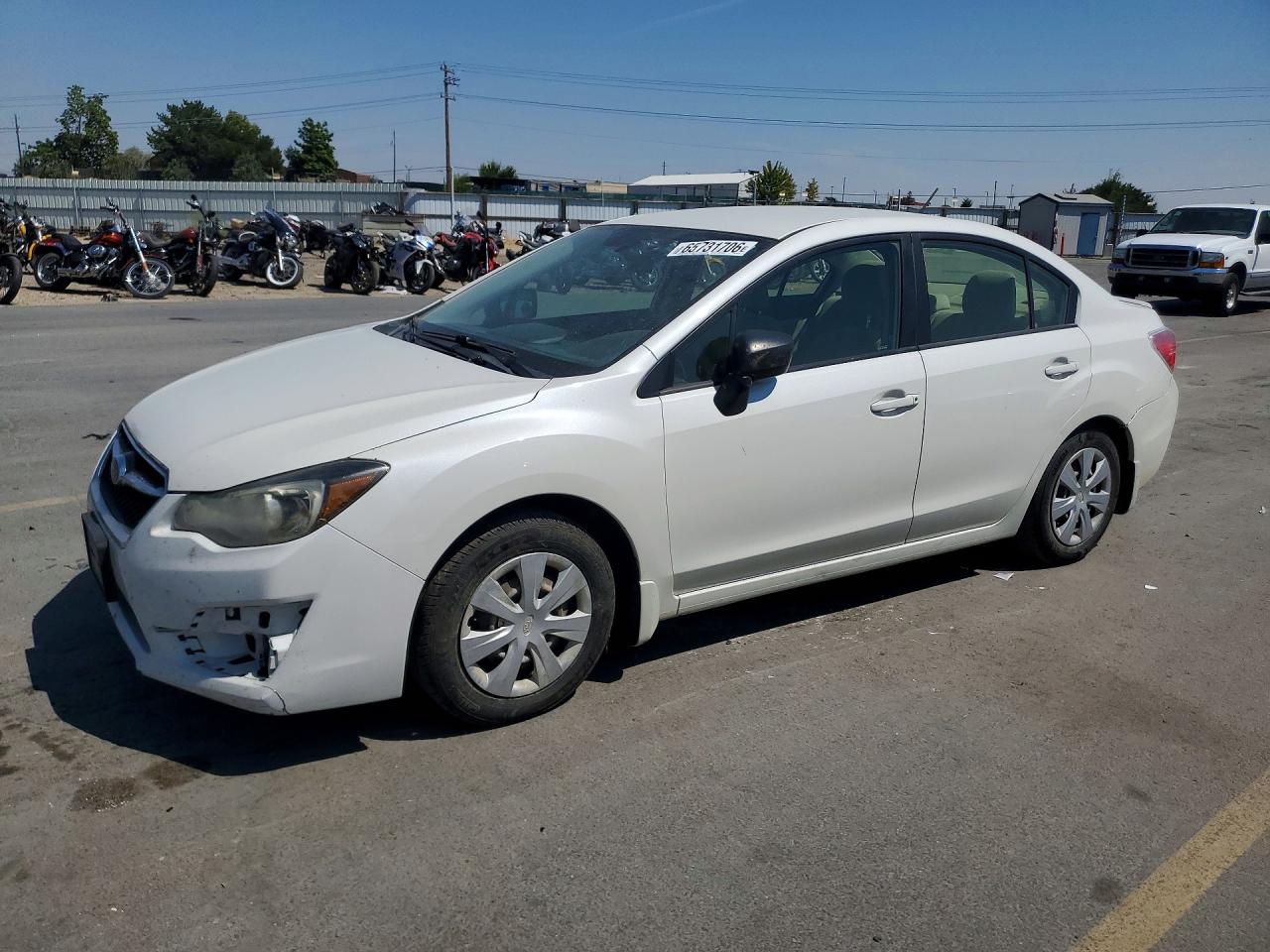 2015 Subaru Impreza White vin: JF1GJAA65FG013675