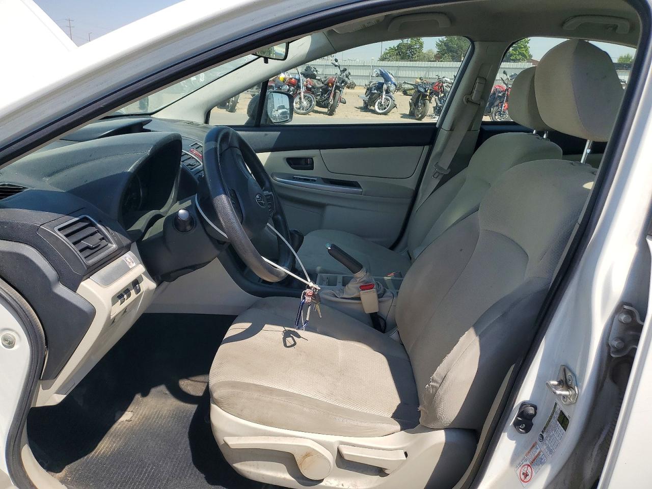 2015 Subaru Impreza White vin: JF1GJAA65FG013675