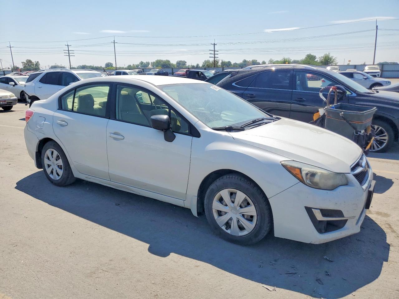 2015 Subaru Impreza White vin: JF1GJAA65FG013675