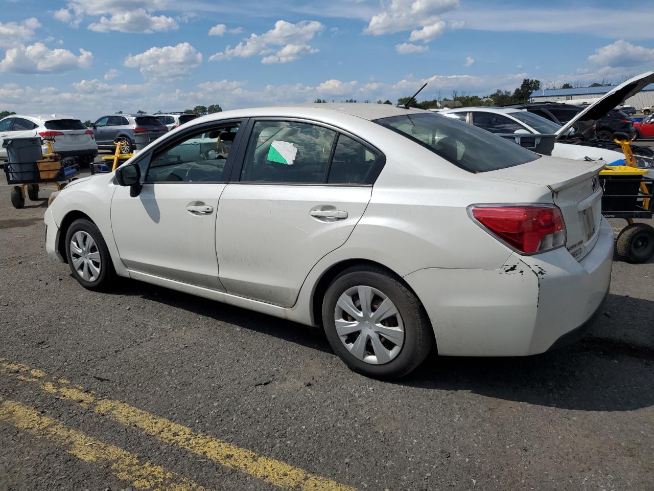 2015 Subaru Impreza White vin: JF1GJAA65FG024594