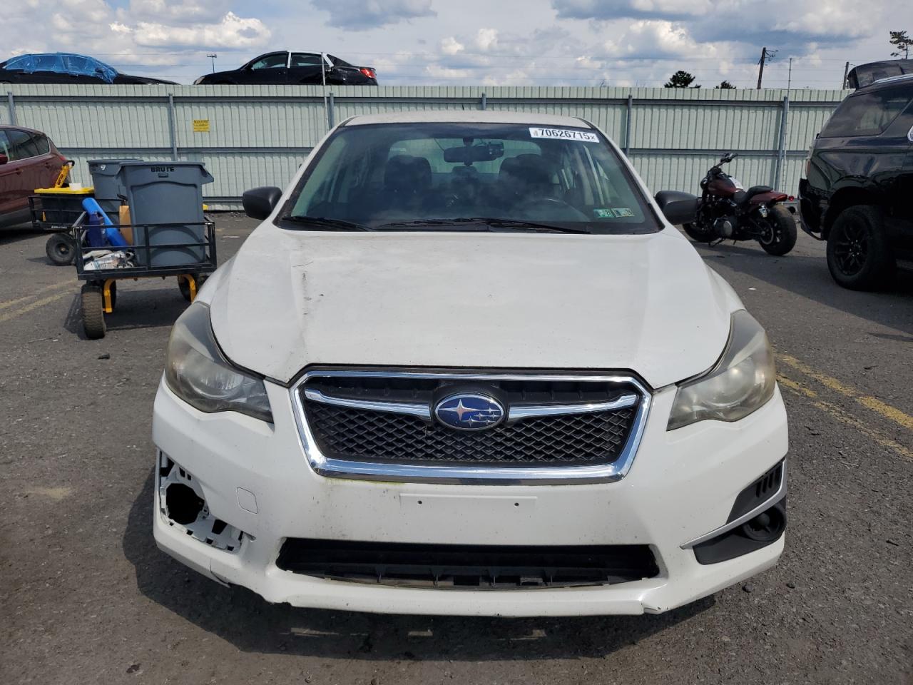2015 Subaru Impreza White vin: JF1GJAA65FG024594