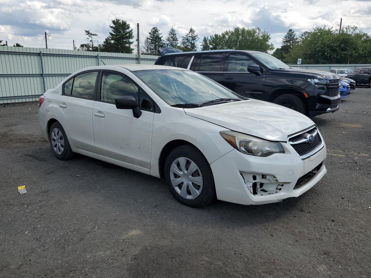 2015 Subaru Impreza White vin: JF1GJAA65FG024594
