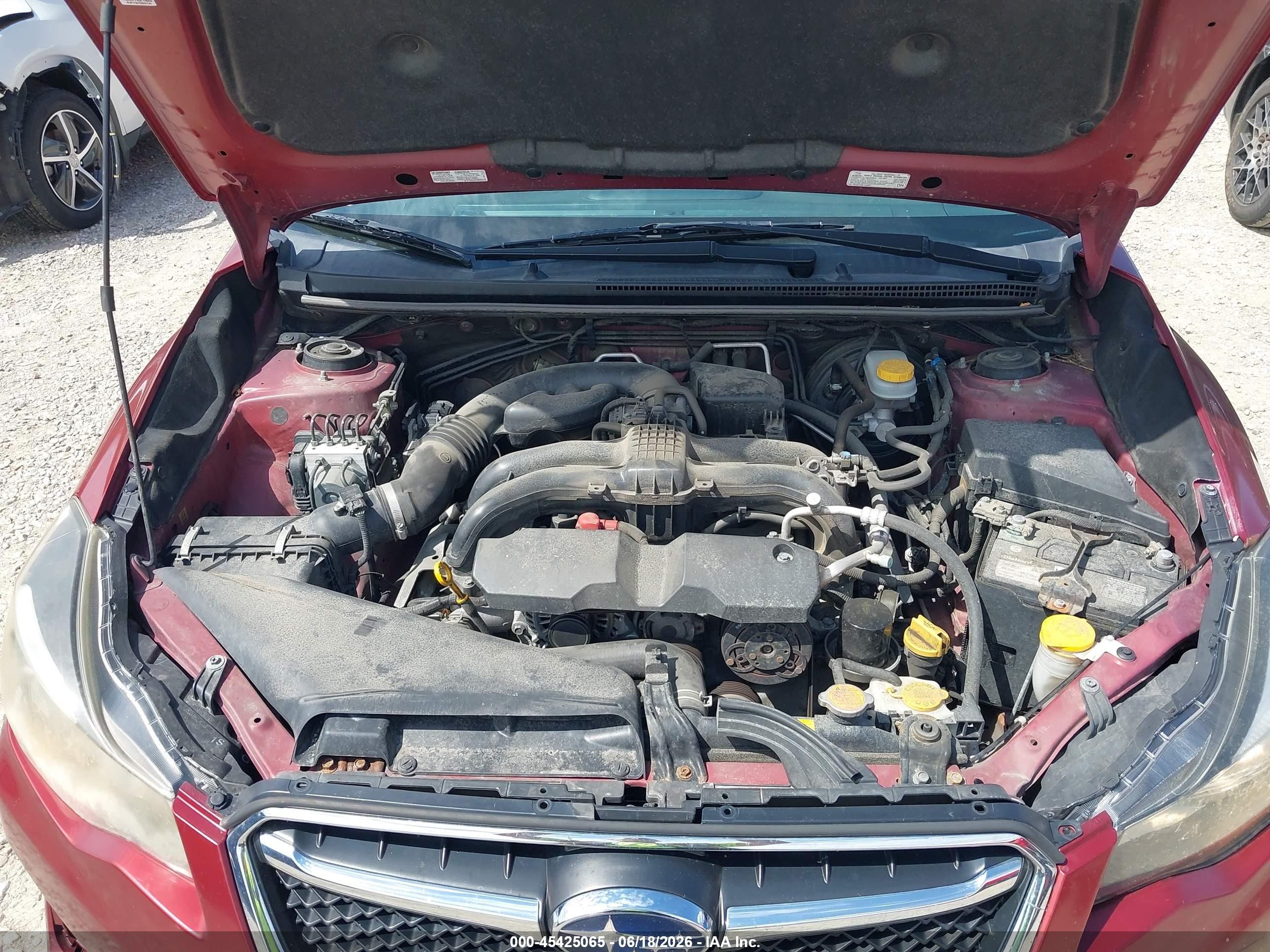 2015 Subaru Impreza 2.0i Maroon vin: JF1GJAA65FH019986