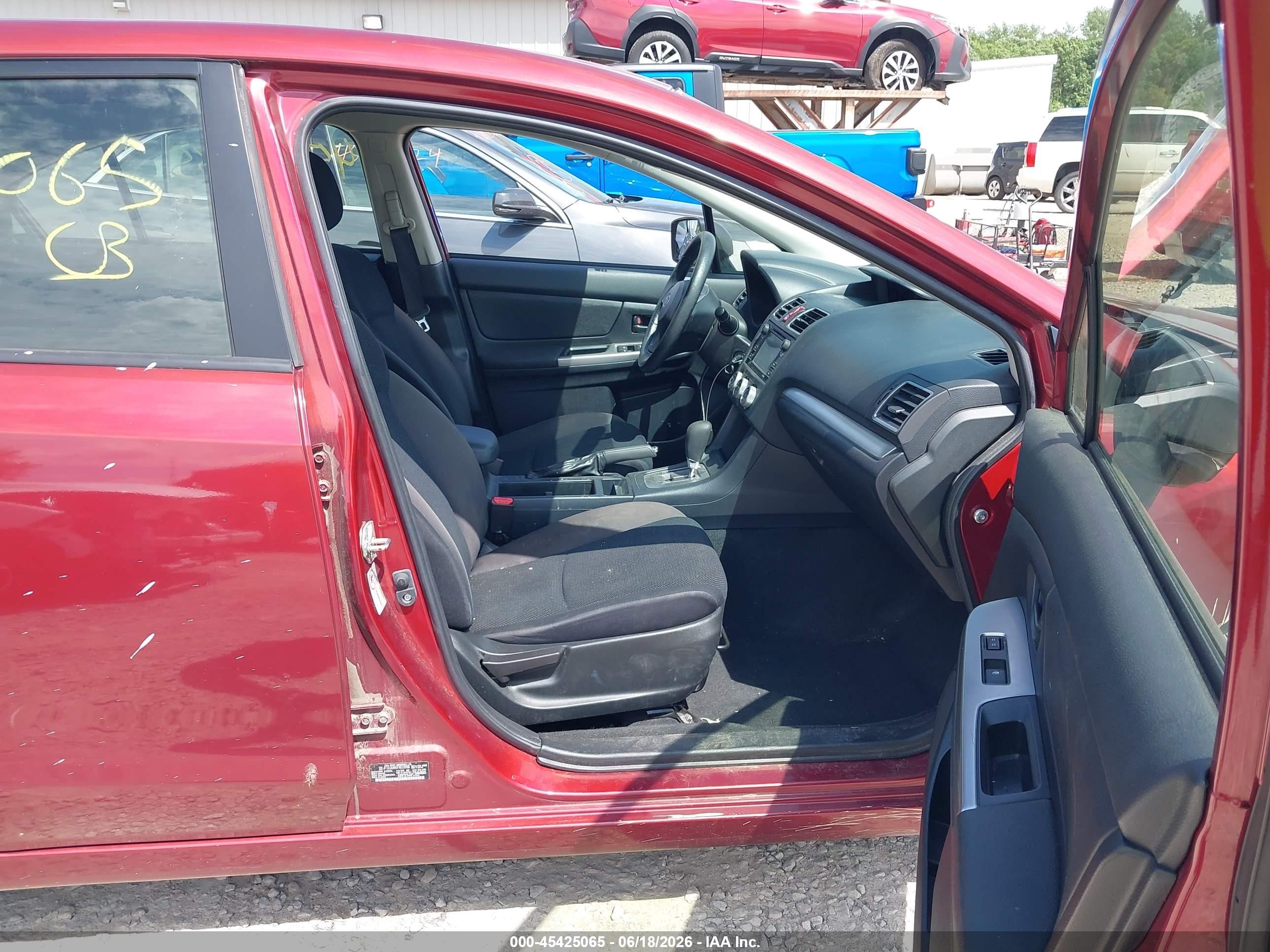 2015 Subaru Impreza 2.0i Maroon vin: JF1GJAA65FH019986