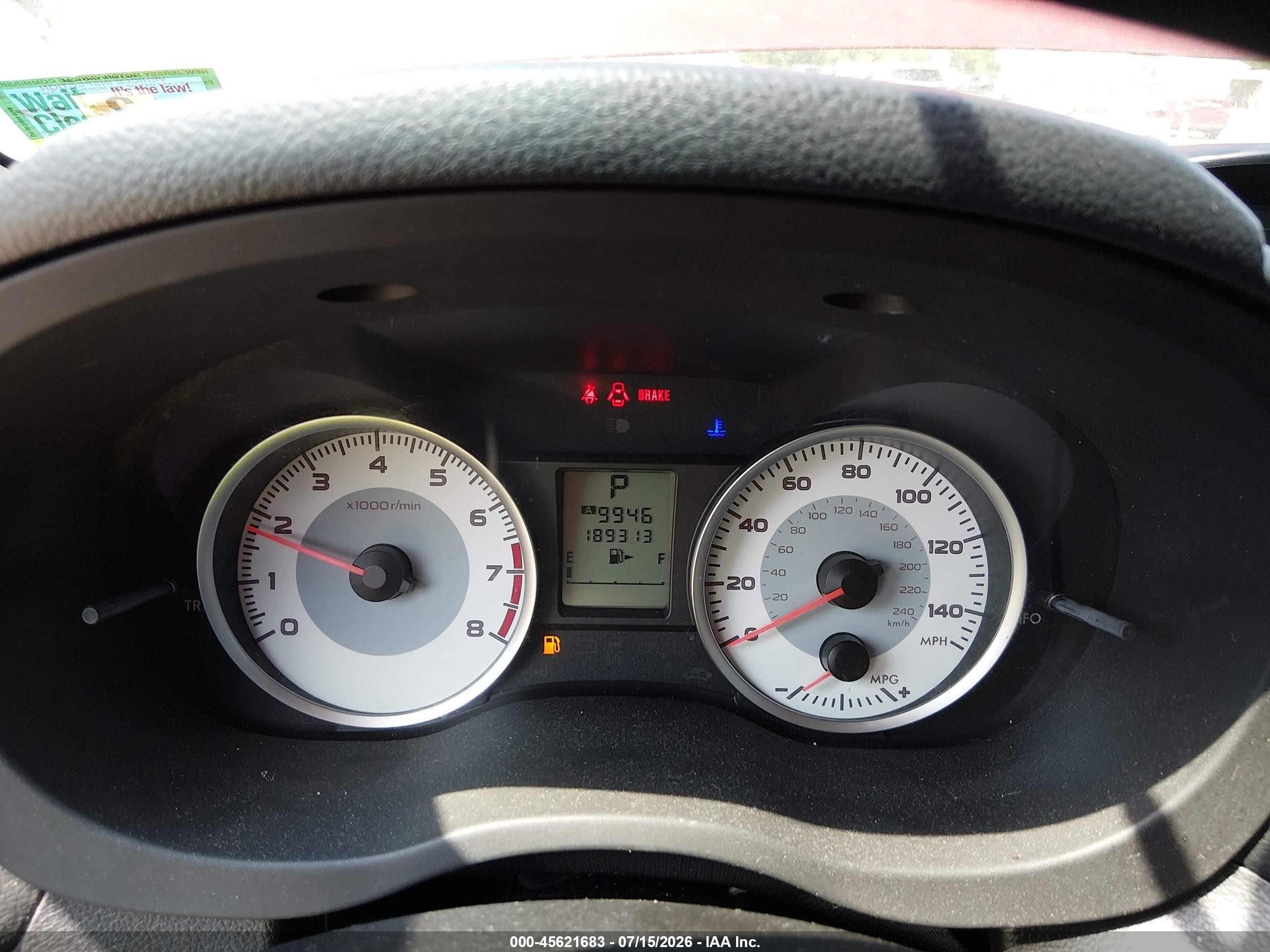 2012 Subaru Impreza 2.0i Red vin: JF1GJAA66CH008104
