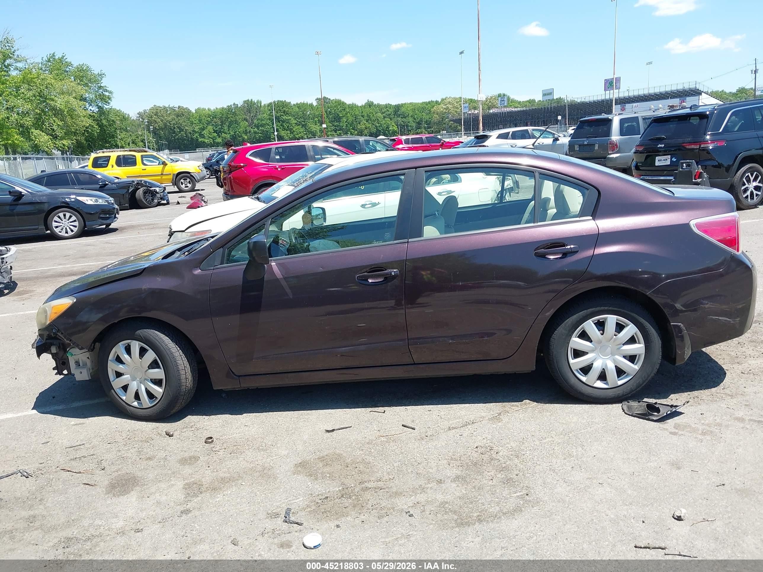 2012 Subaru Impreza 2.0i Burgundy vin: JF1GJAA66CH010046