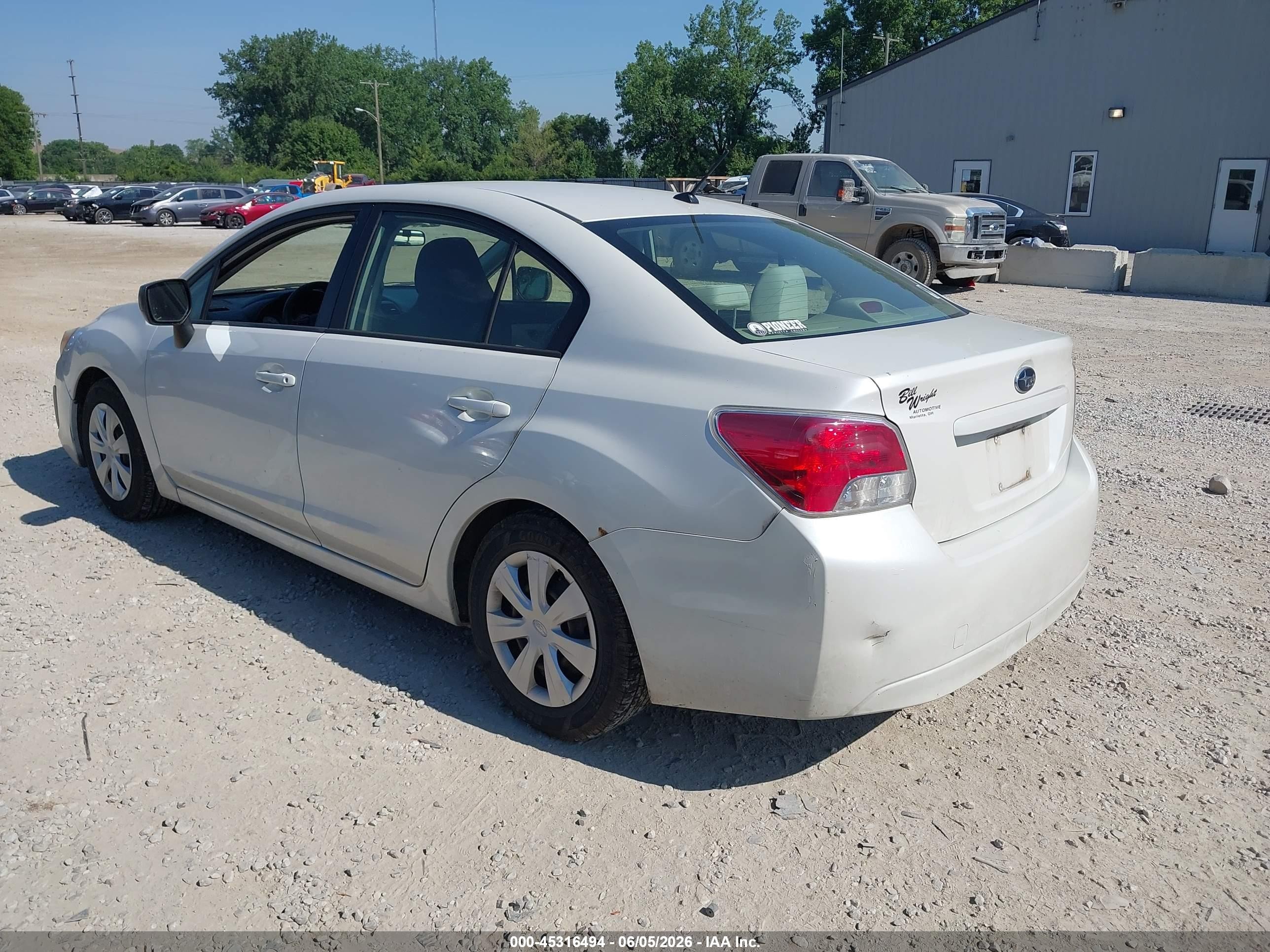 2013 Subaru Impreza 2.0i White vin: JF1GJAA66DH022828