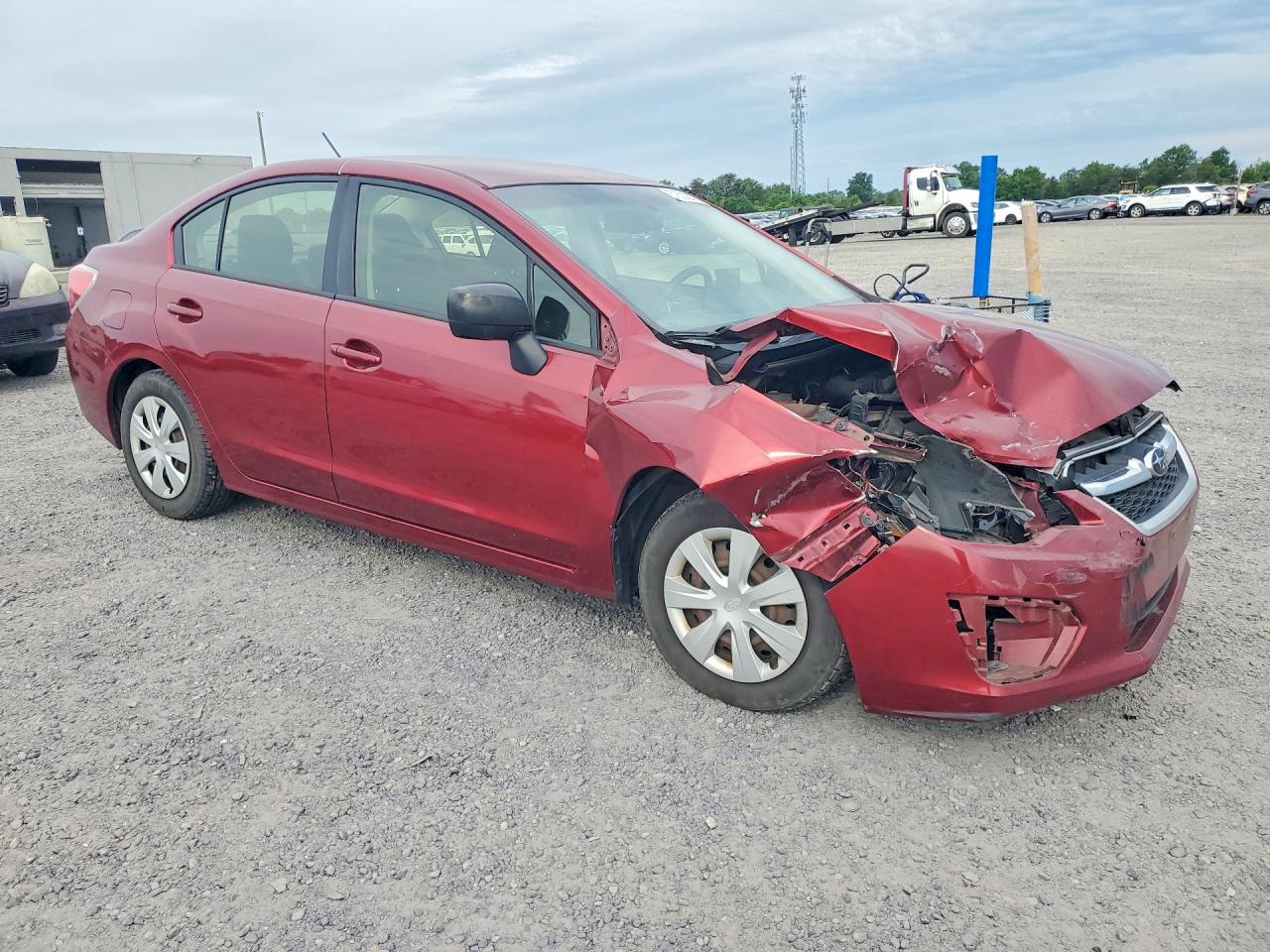 2014 Subaru Impreza Red vin: JF1GJAA66EH025701
