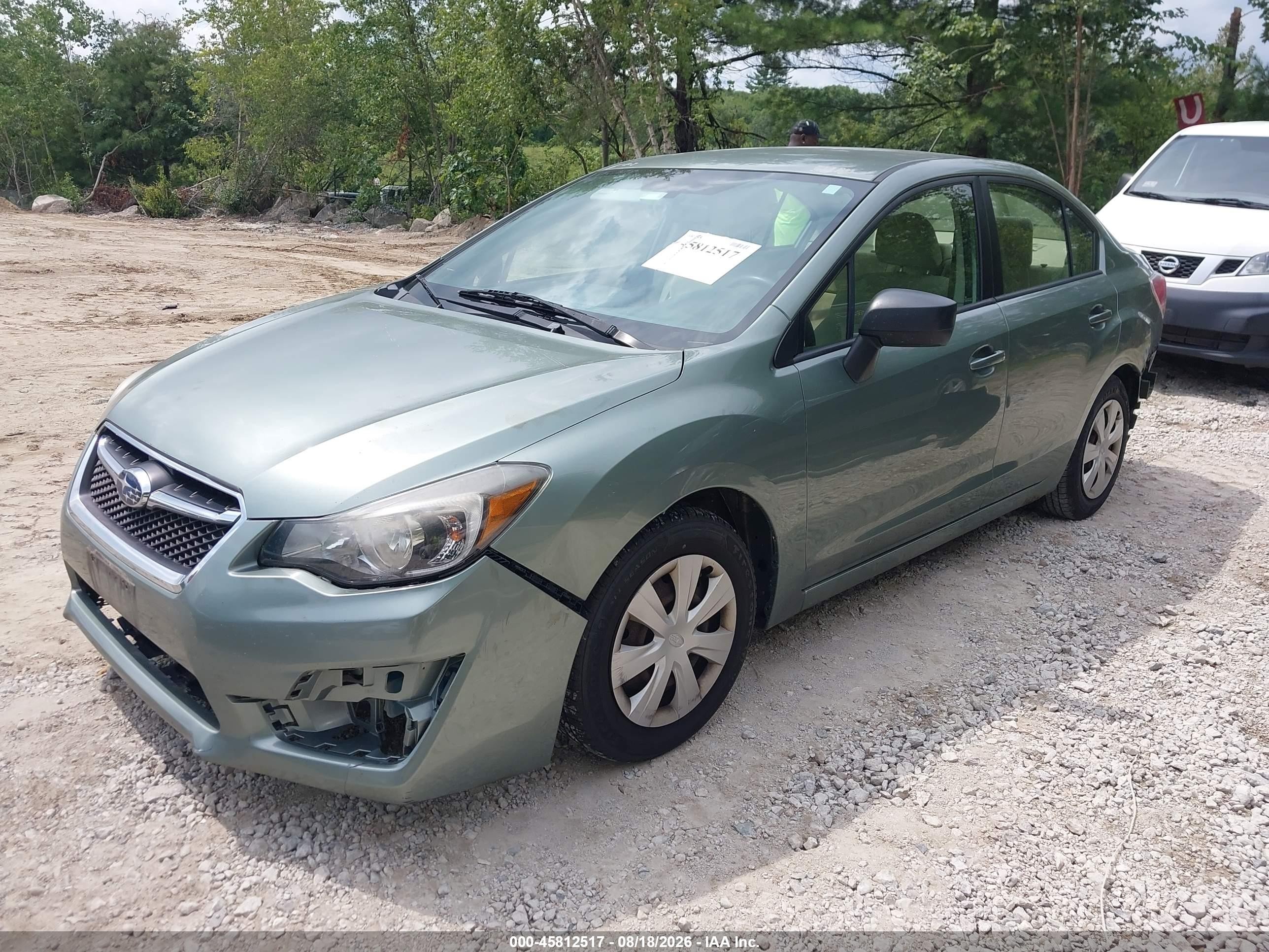 2015 Subaru Impreza 2.0i Green vin: JF1GJAA66FH002713