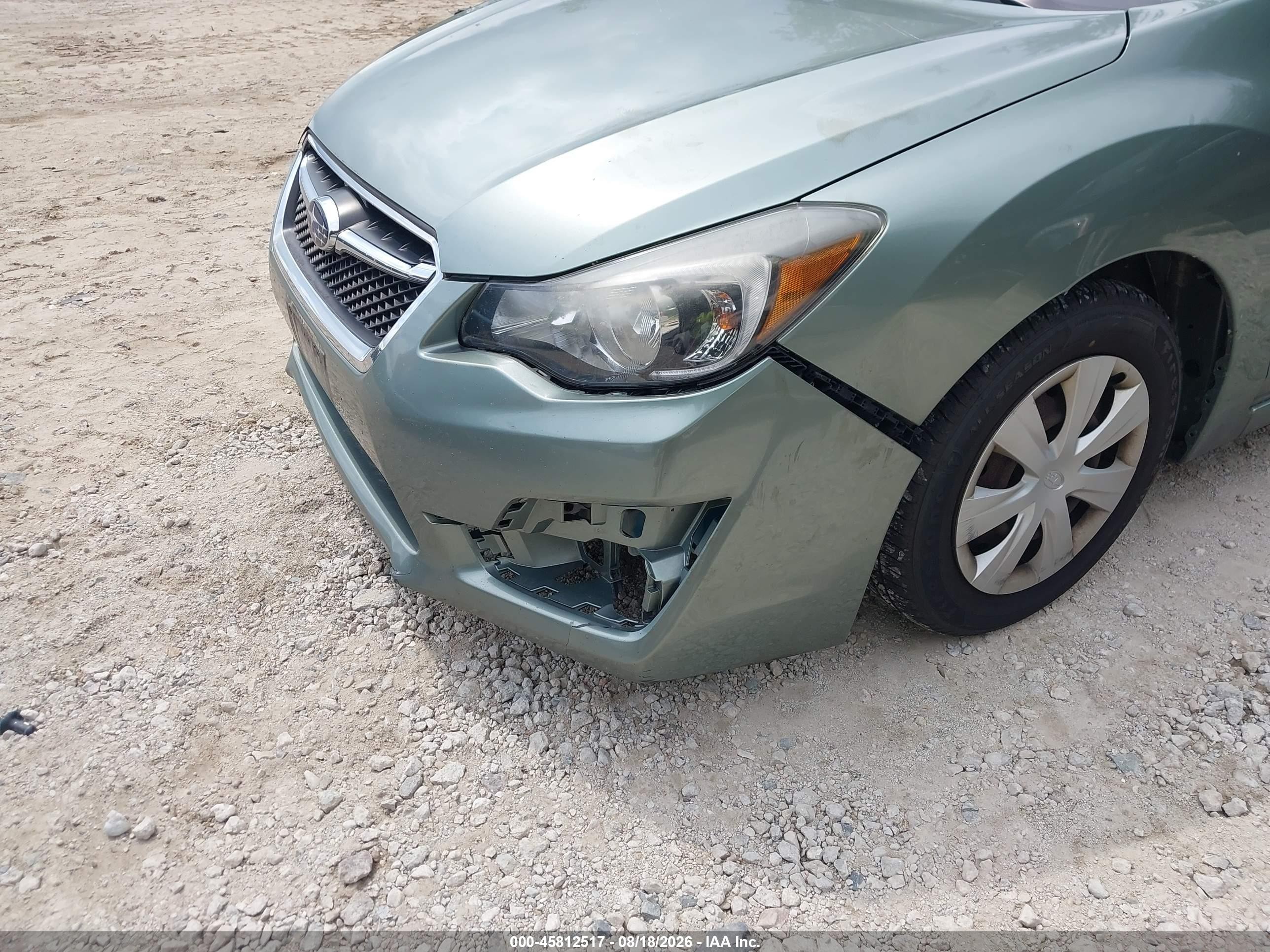 2015 Subaru Impreza 2.0i Green vin: JF1GJAA66FH002713