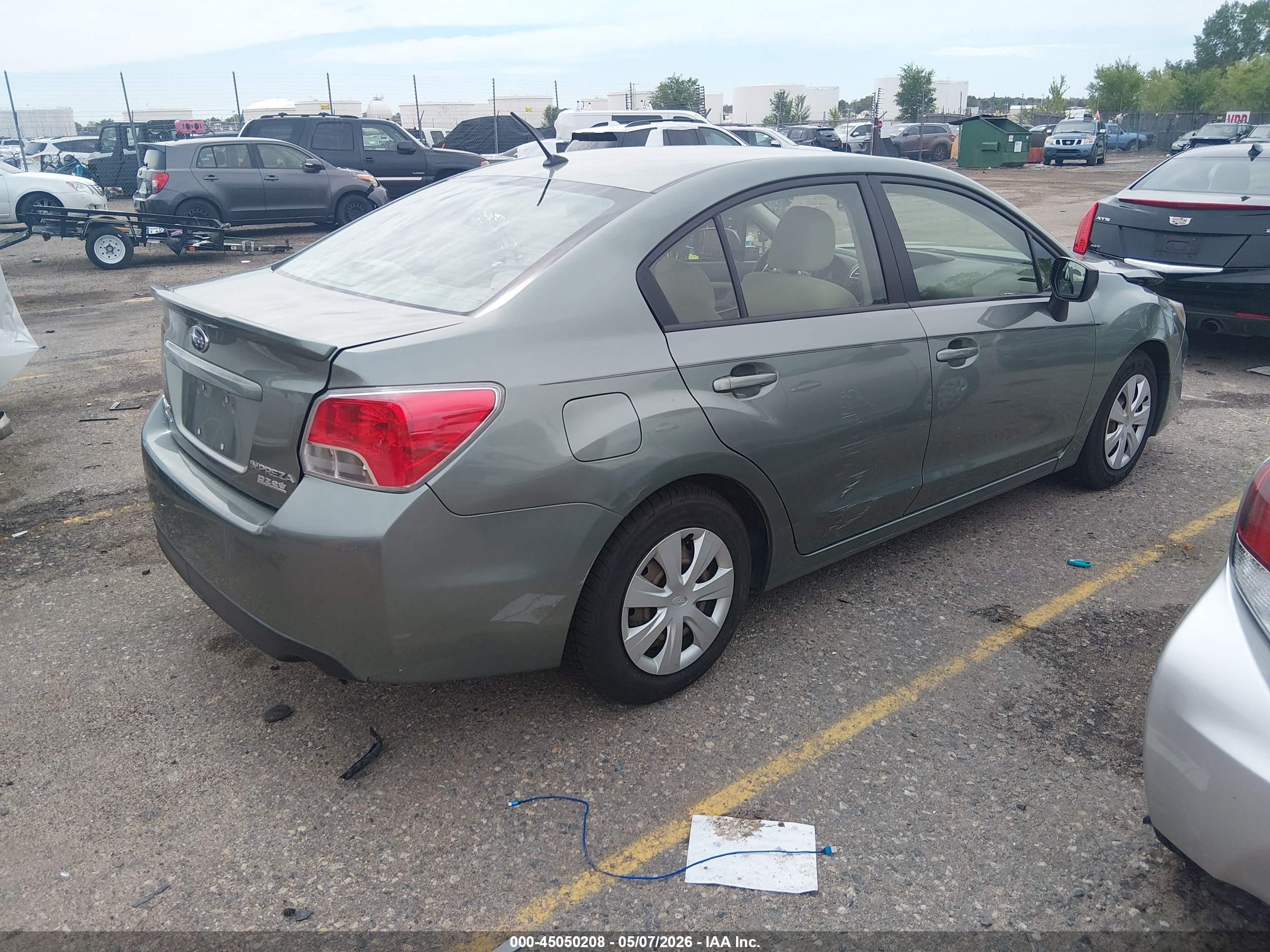 2015 Subaru Impreza 2.0i Green vin: JF1GJAA66FH010214