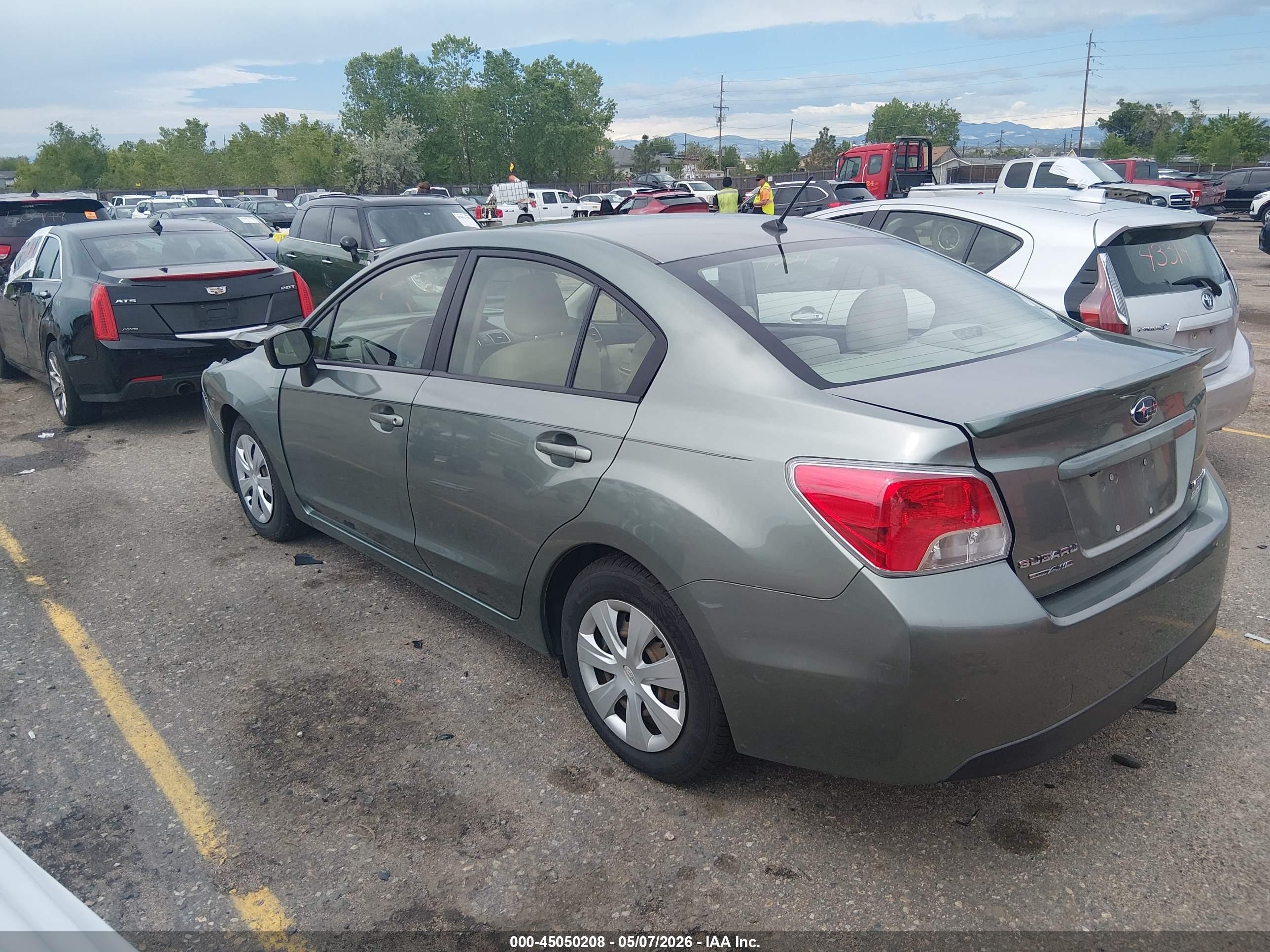 2015 Subaru Impreza 2.0i Green vin: JF1GJAA66FH010214