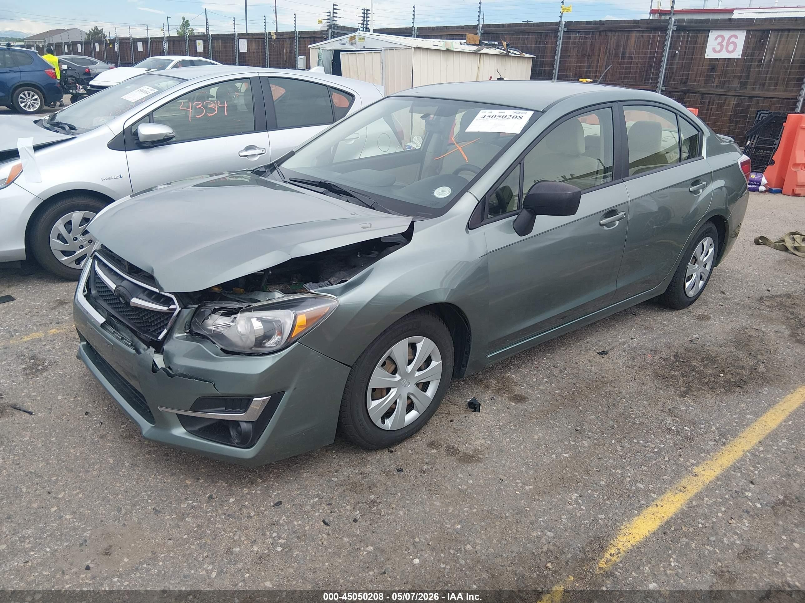 2015 Subaru Impreza 2.0i Green vin: JF1GJAA66FH010214
