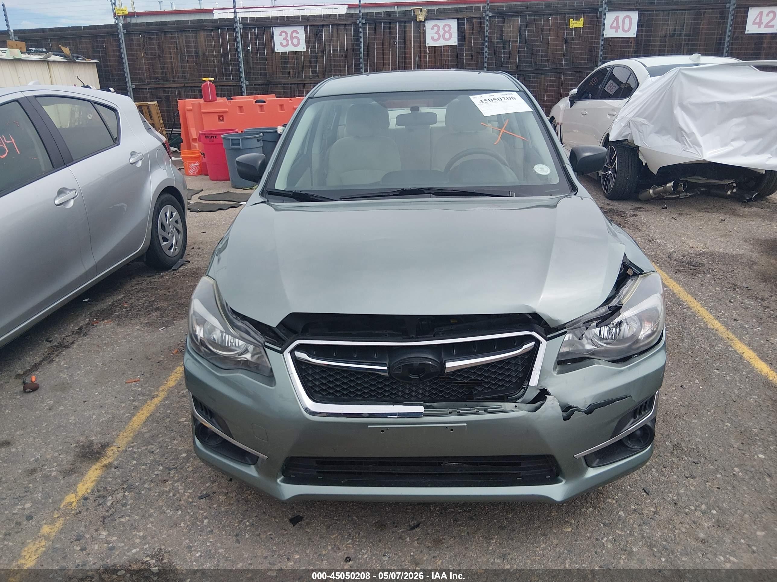 2015 Subaru Impreza 2.0i Green vin: JF1GJAA66FH010214