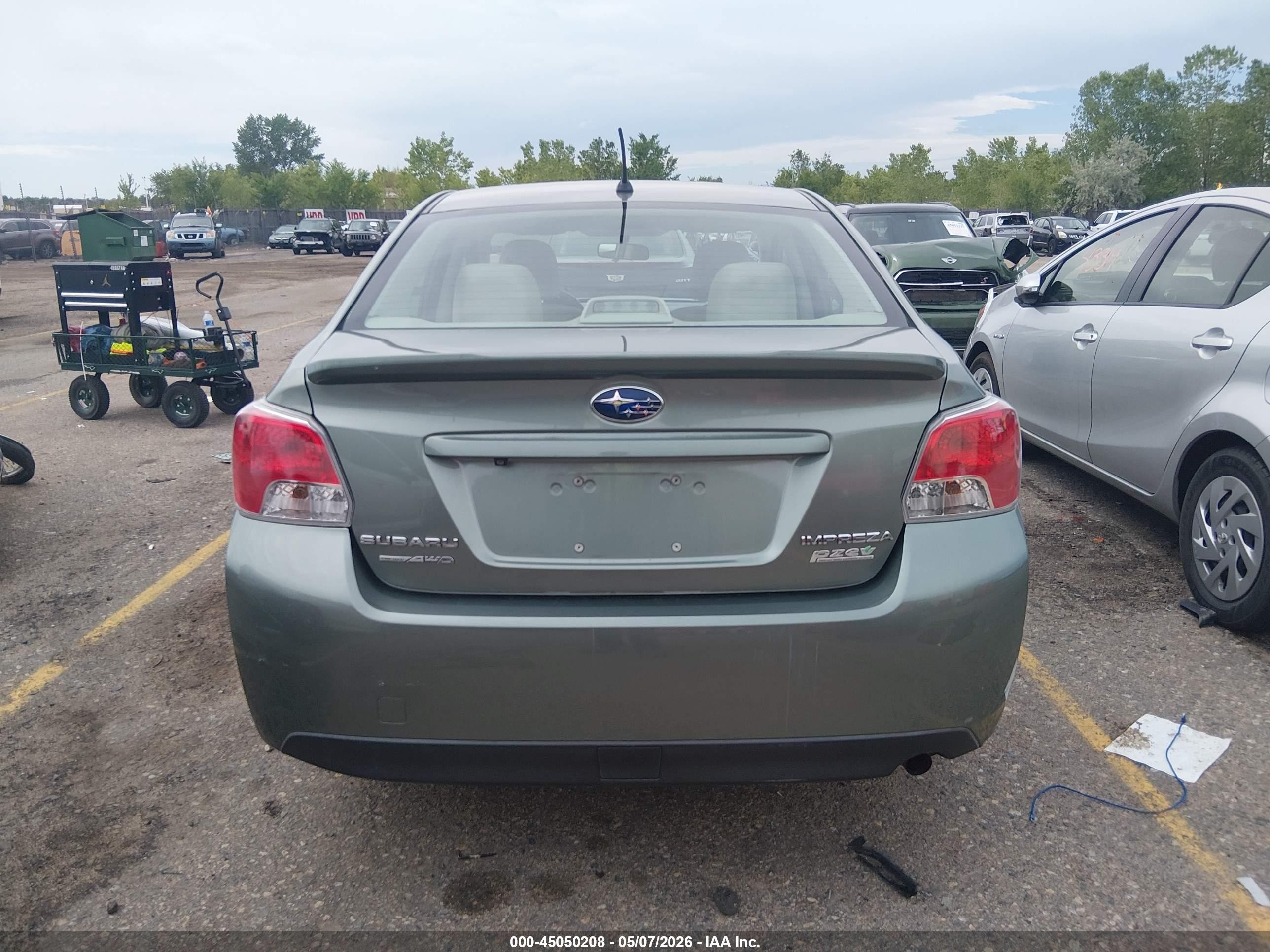 2015 Subaru Impreza 2.0i Green vin: JF1GJAA66FH010214