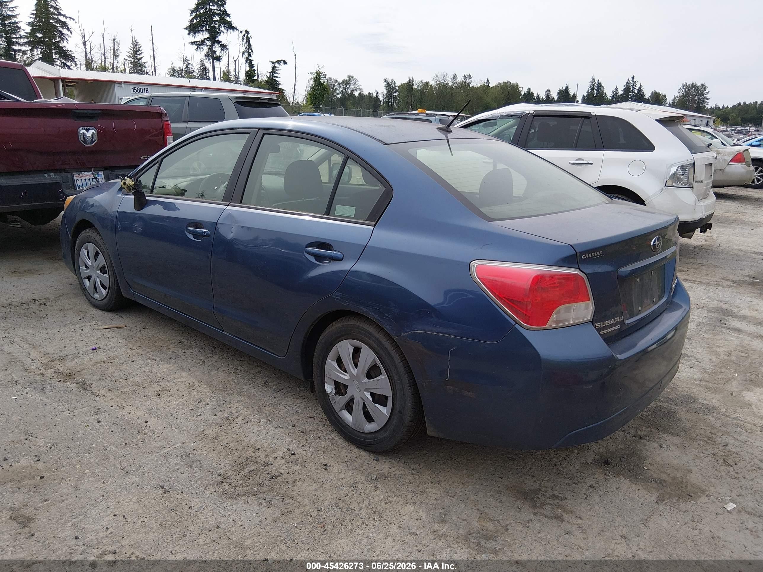 2013 Subaru Impreza 2.0i Blue vin: JF1GJAA67DG027591