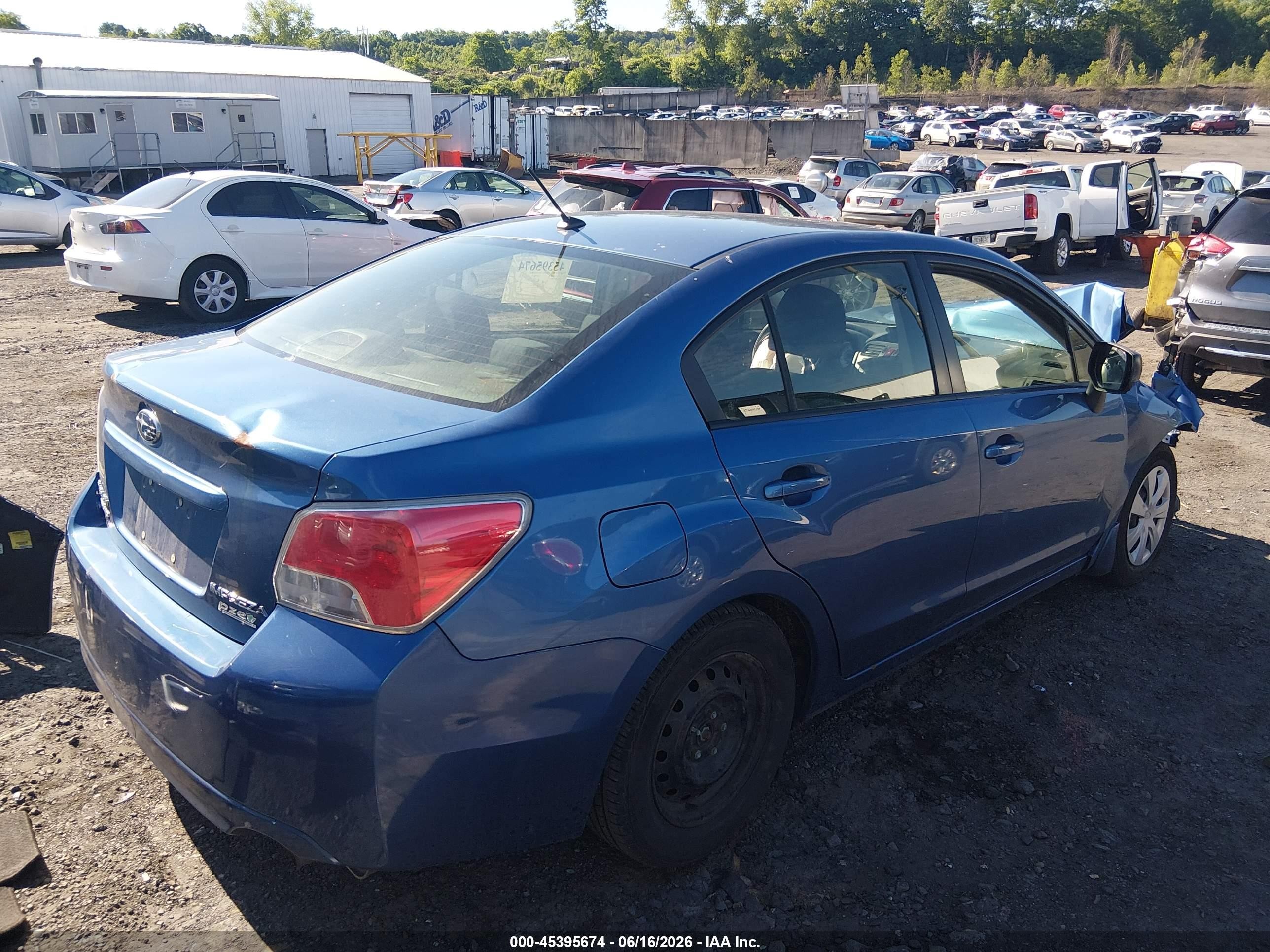 2014 Subaru Impreza 2.0i Blue vin: JF1GJAA67EH006428