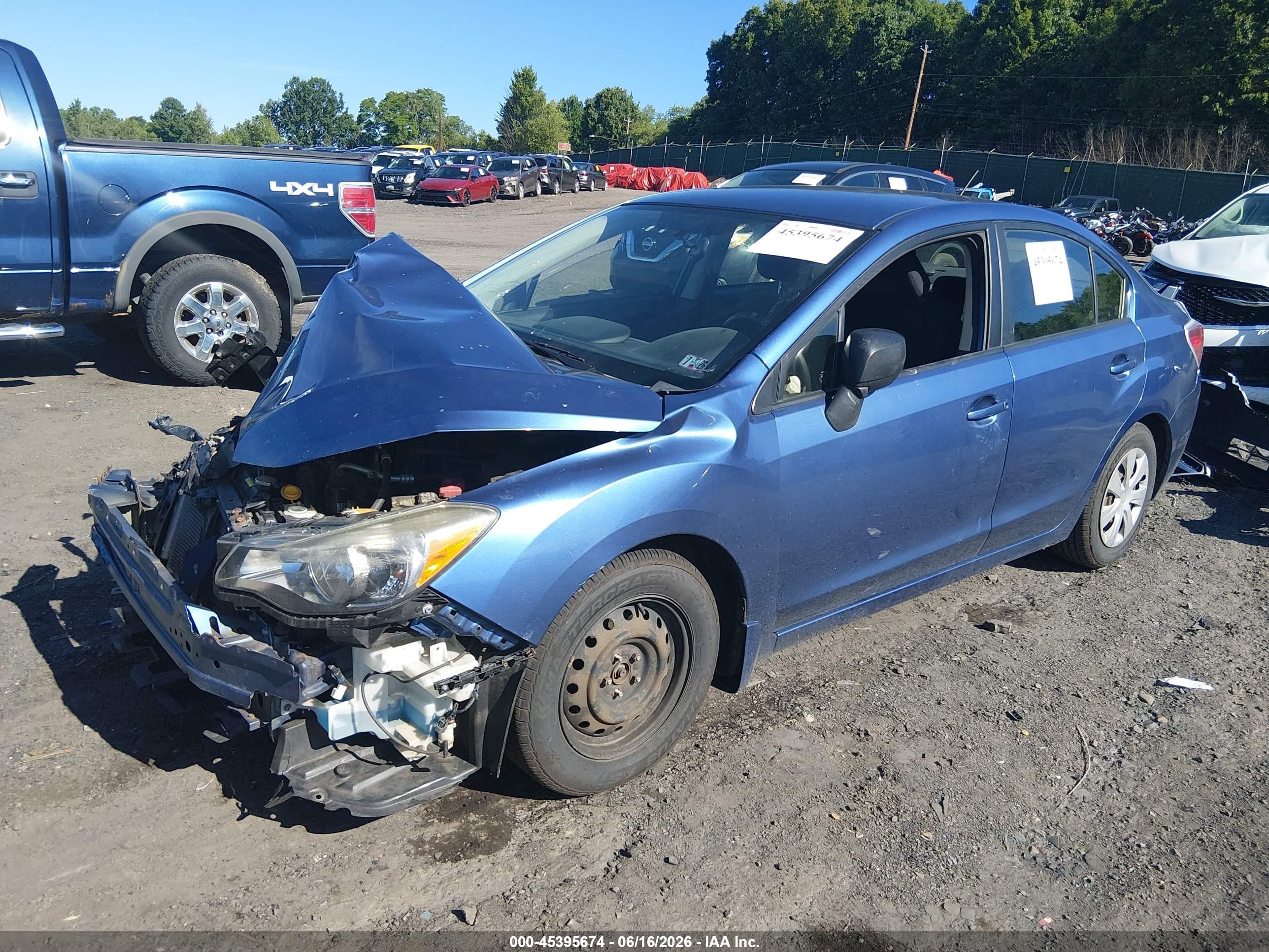 2014 Subaru Impreza 2.0i Blue vin: JF1GJAA67EH006428
