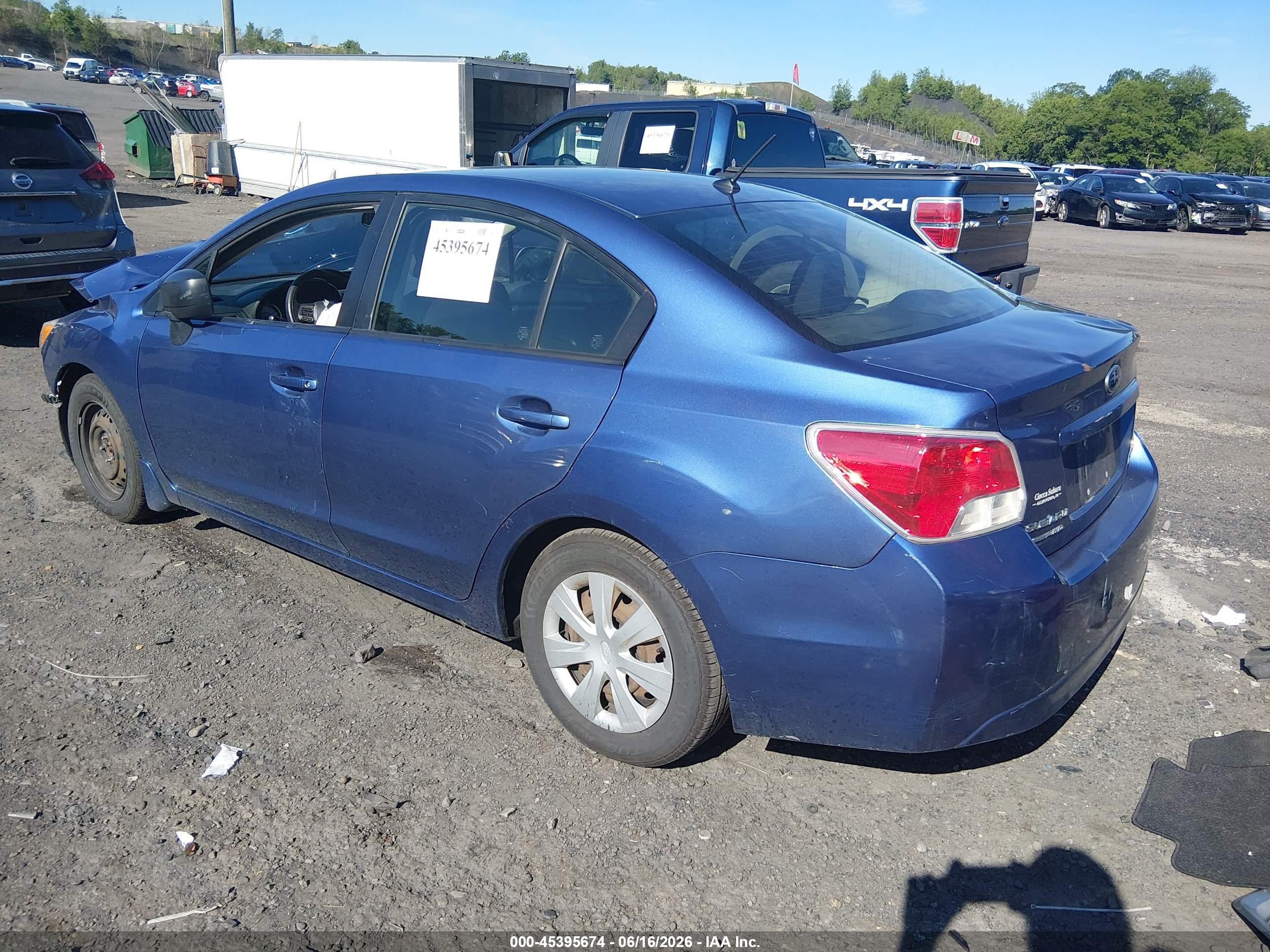 2014 Subaru Impreza 2.0i Blue vin: JF1GJAA67EH006428