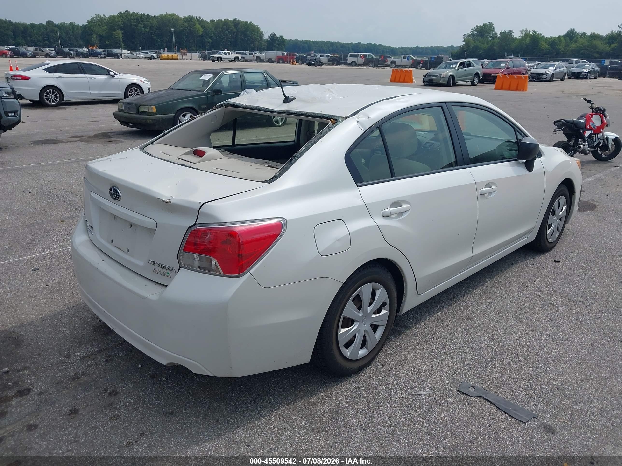 2014 Subaru Impreza 2.0i White vin: JF1GJAA67EH007515