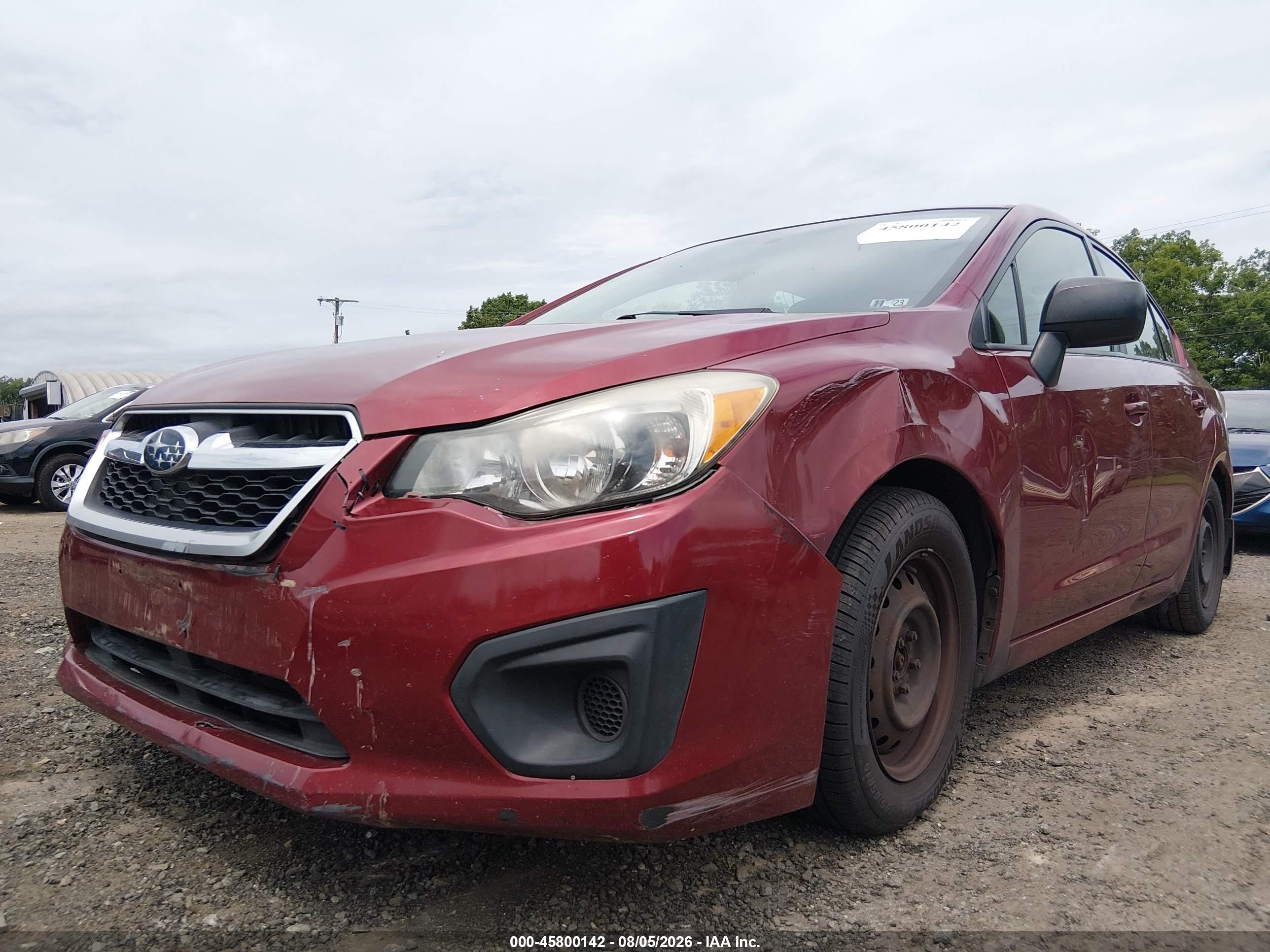 2014 Subaru Impreza 2.0i Red vin: JF1GJAA67EH024847