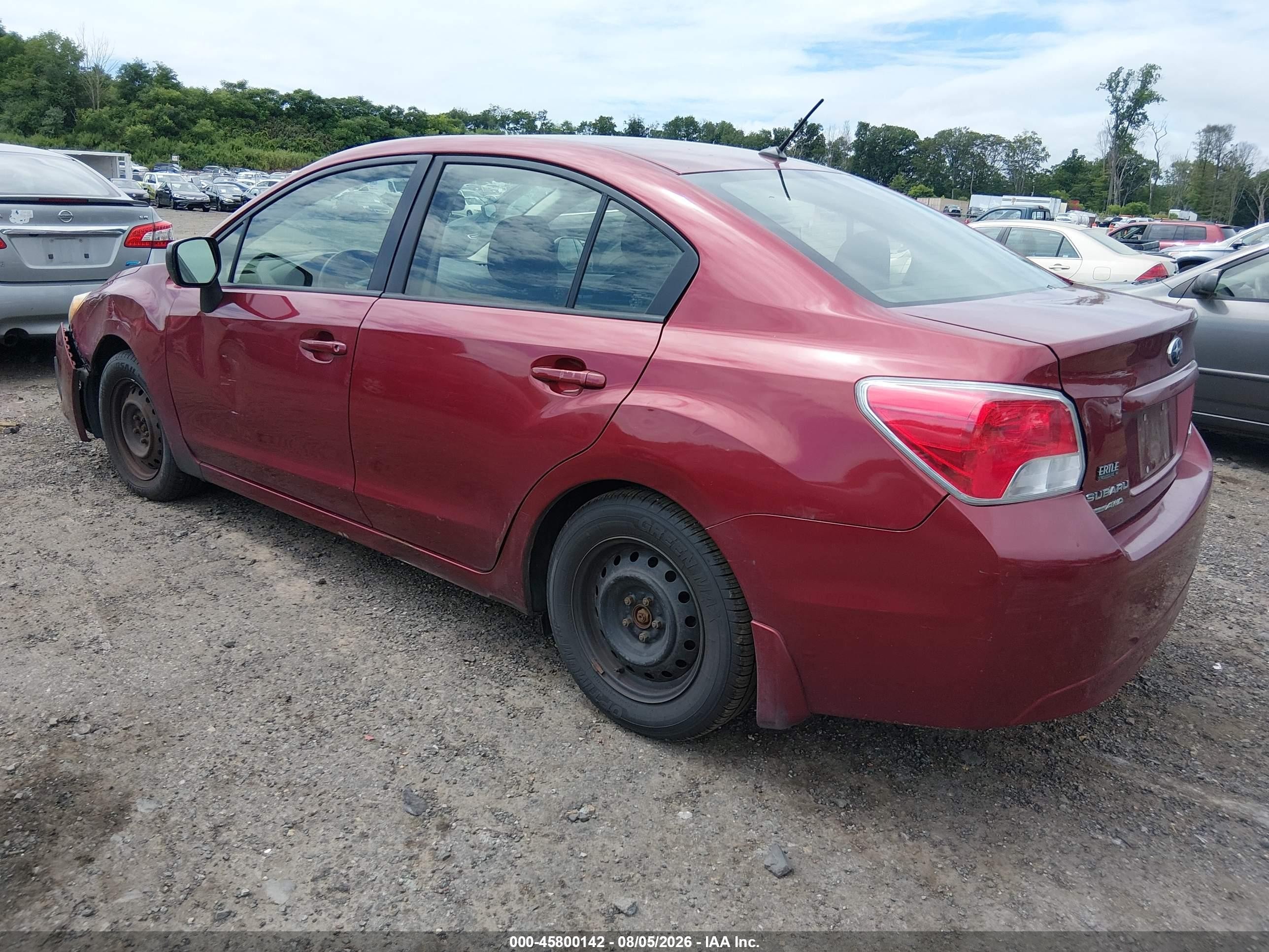2014 Subaru Impreza 2.0i Red vin: JF1GJAA67EH024847