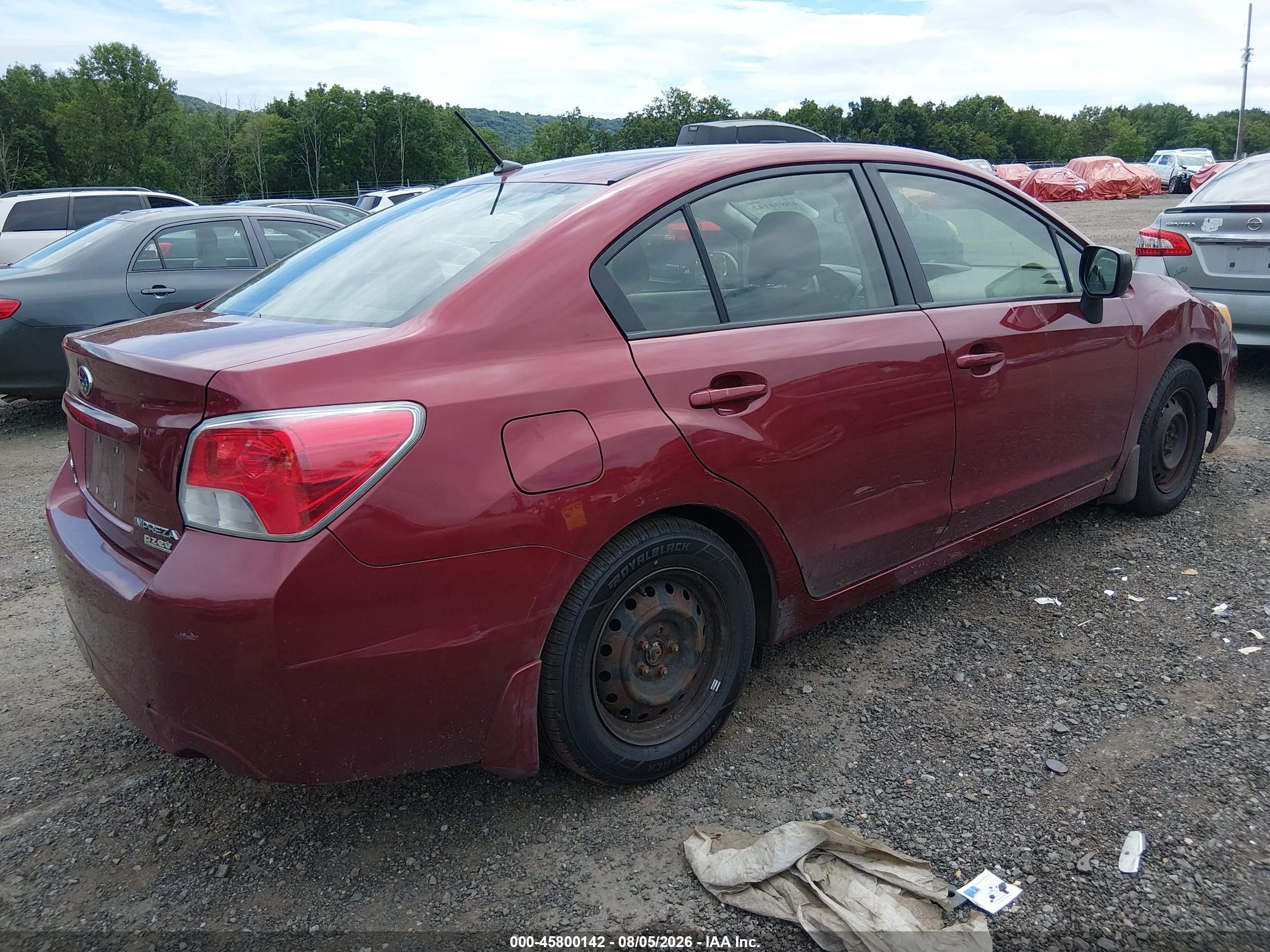 2014 Subaru Impreza 2.0i Red vin: JF1GJAA67EH024847