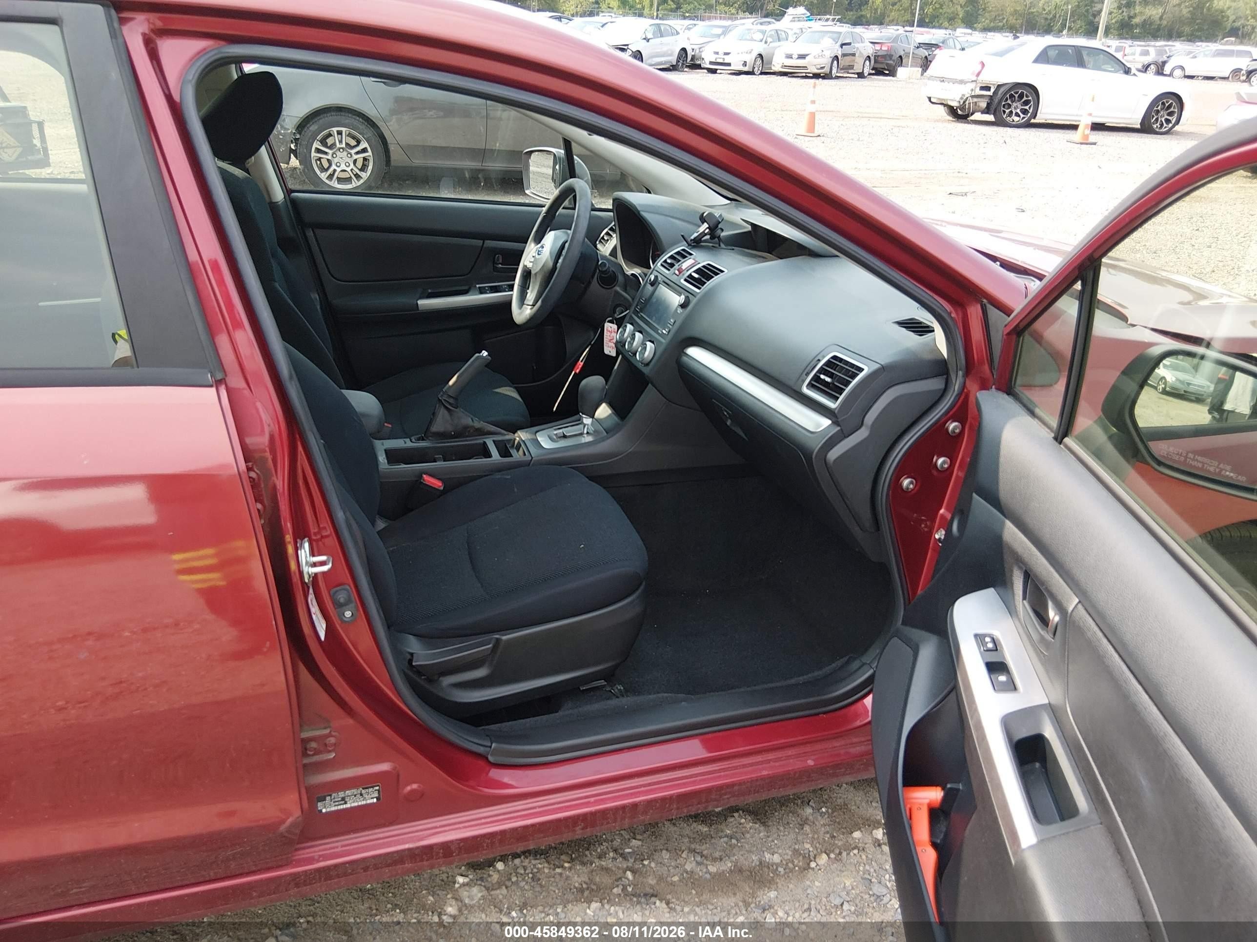 2015 Subaru Impreza 2.0i Burgundy vin: JF1GJAA67FH012439