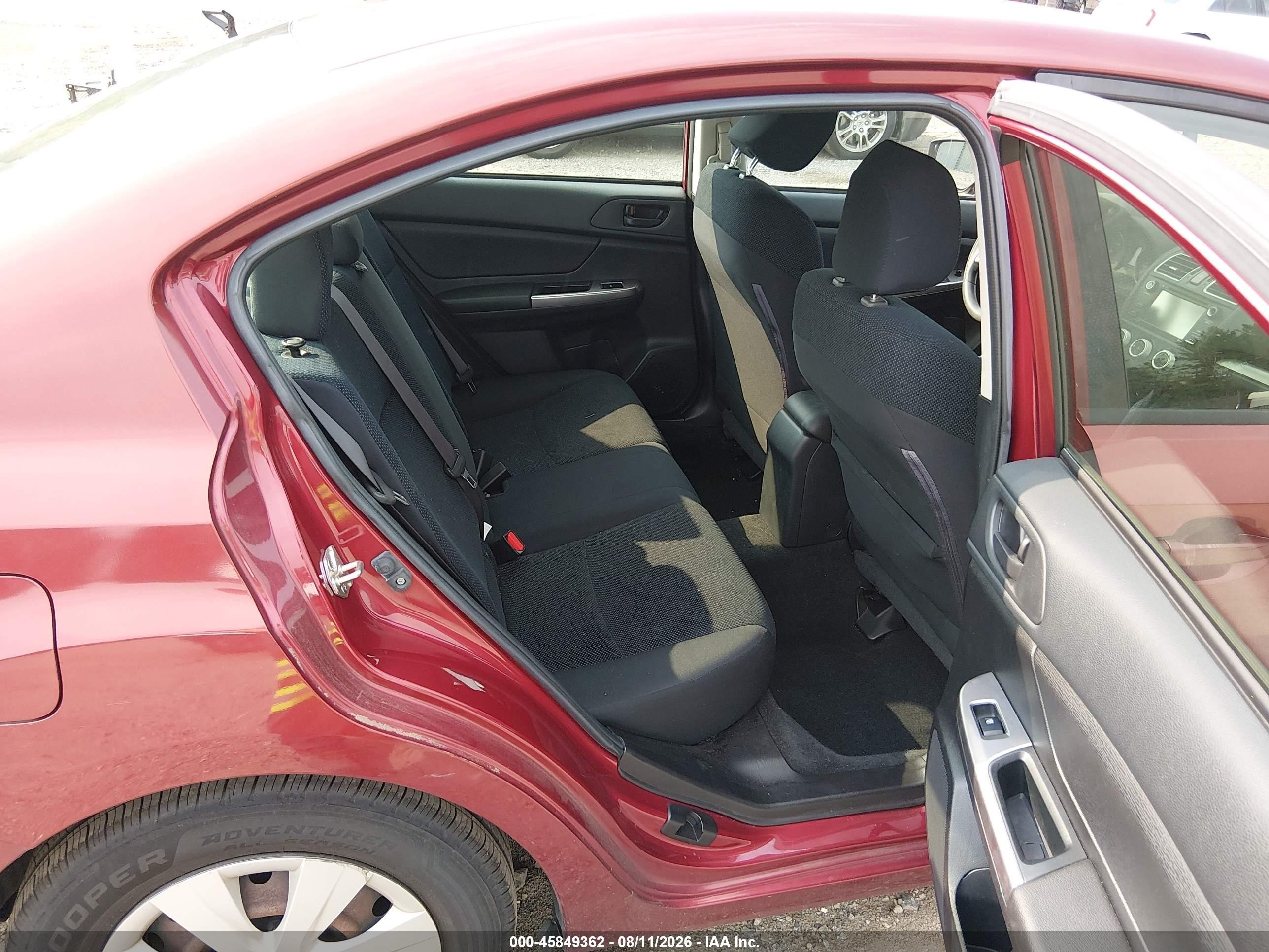 2015 Subaru Impreza 2.0i Burgundy vin: JF1GJAA67FH012439