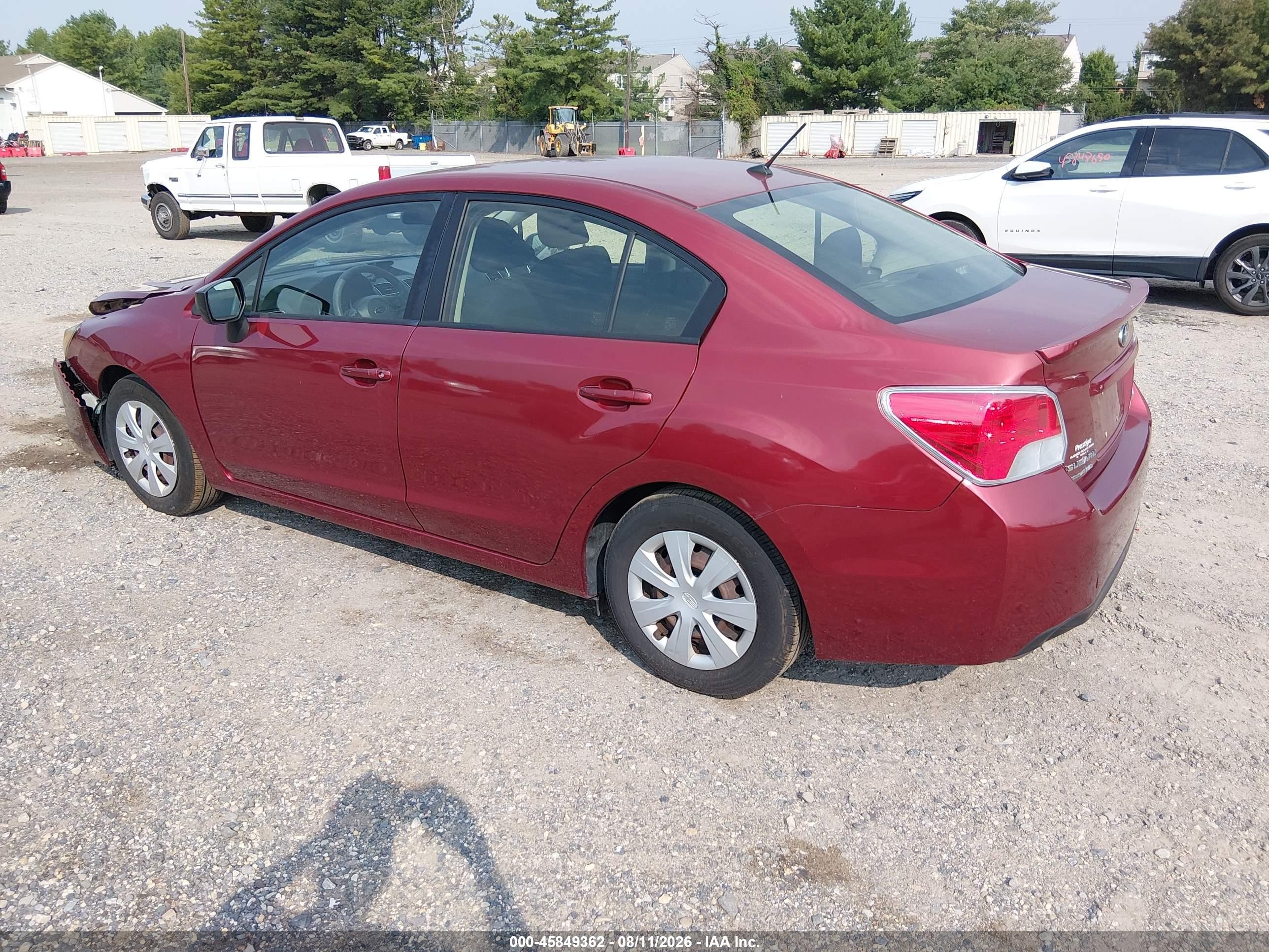 2015 Subaru Impreza 2.0i Burgundy vin: JF1GJAA67FH012439