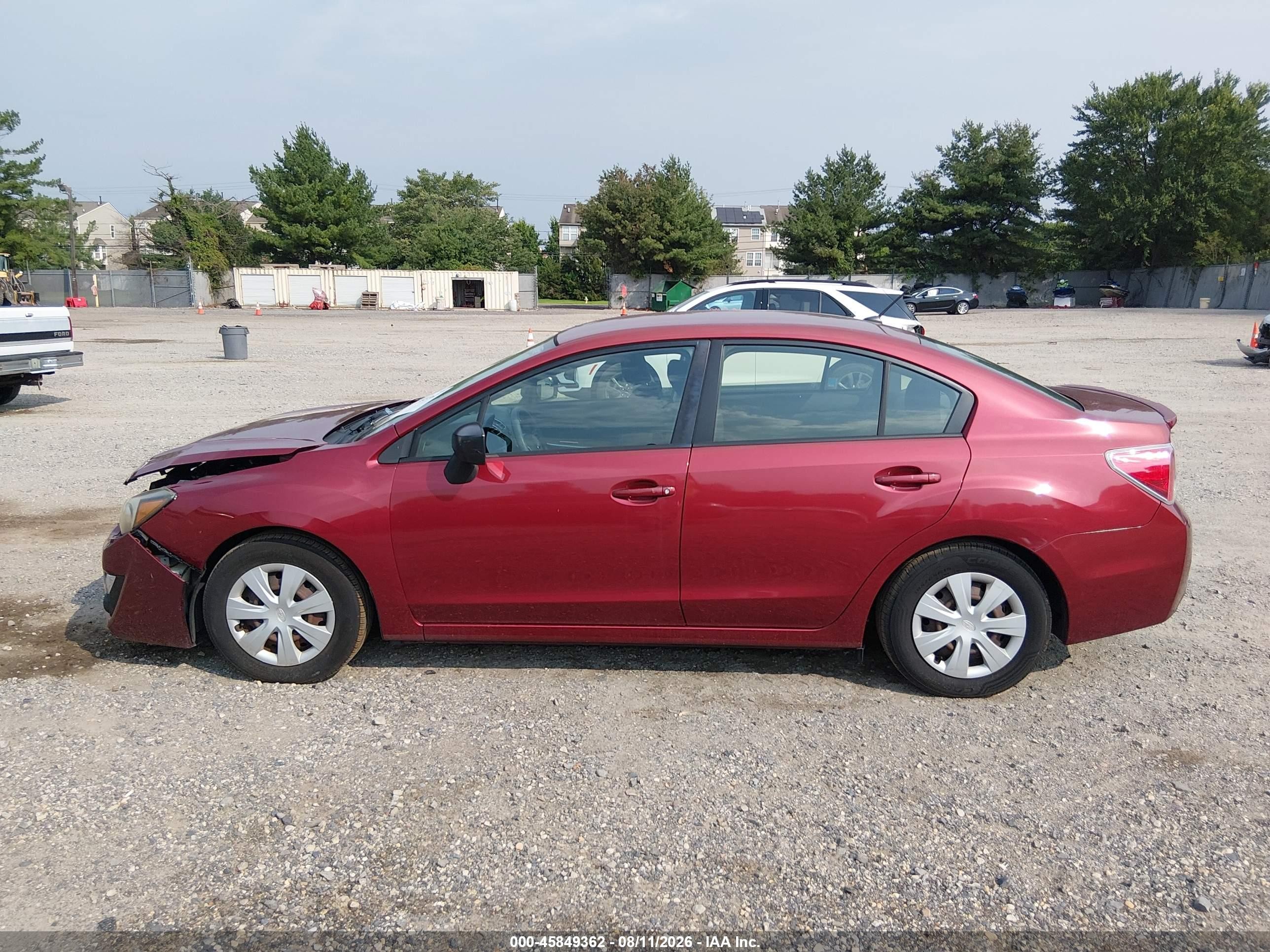 2015 Subaru Impreza 2.0i Burgundy vin: JF1GJAA67FH012439