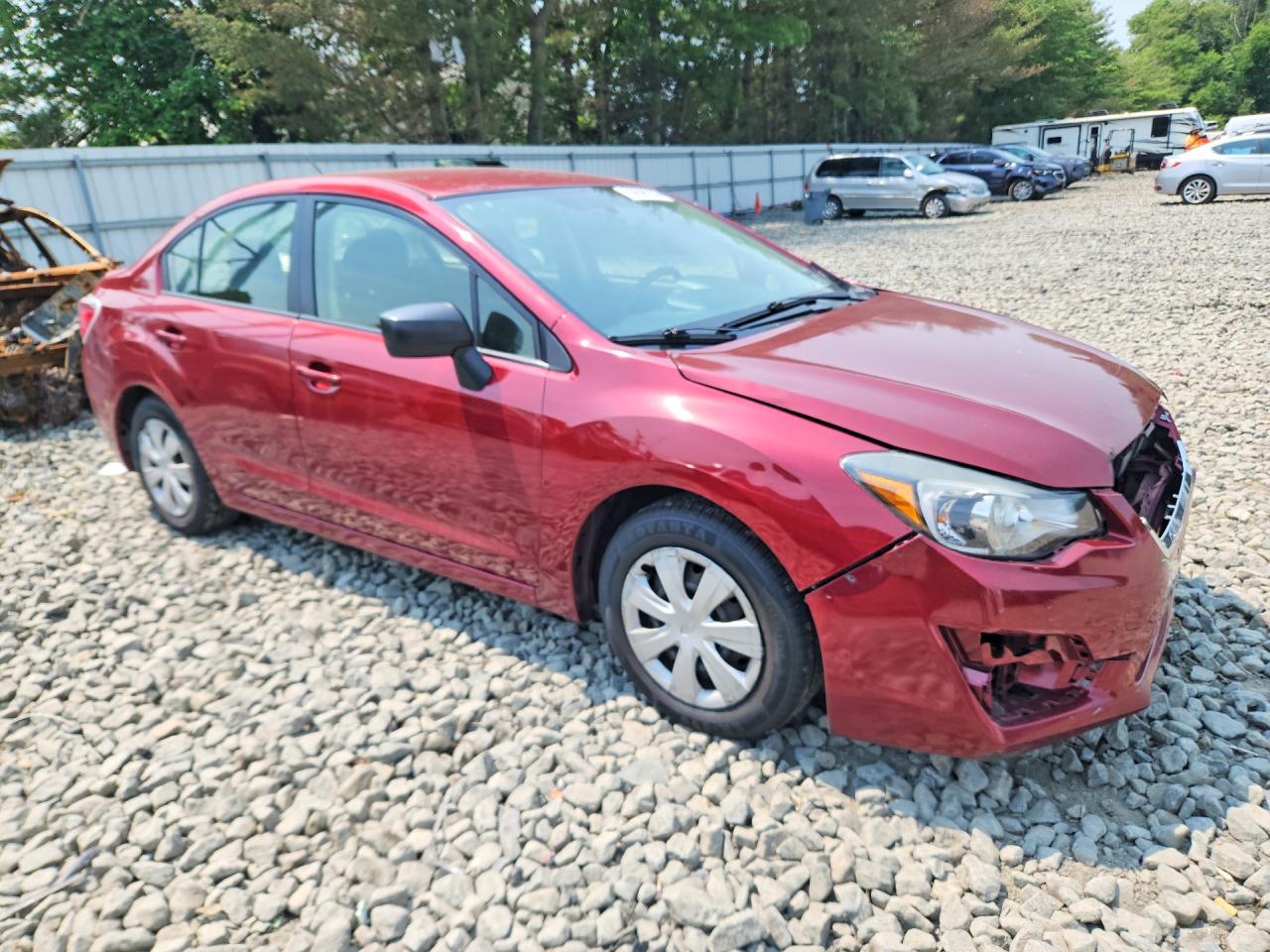 2015 Subaru Impreza Red vin: JF1GJAA67FH013560