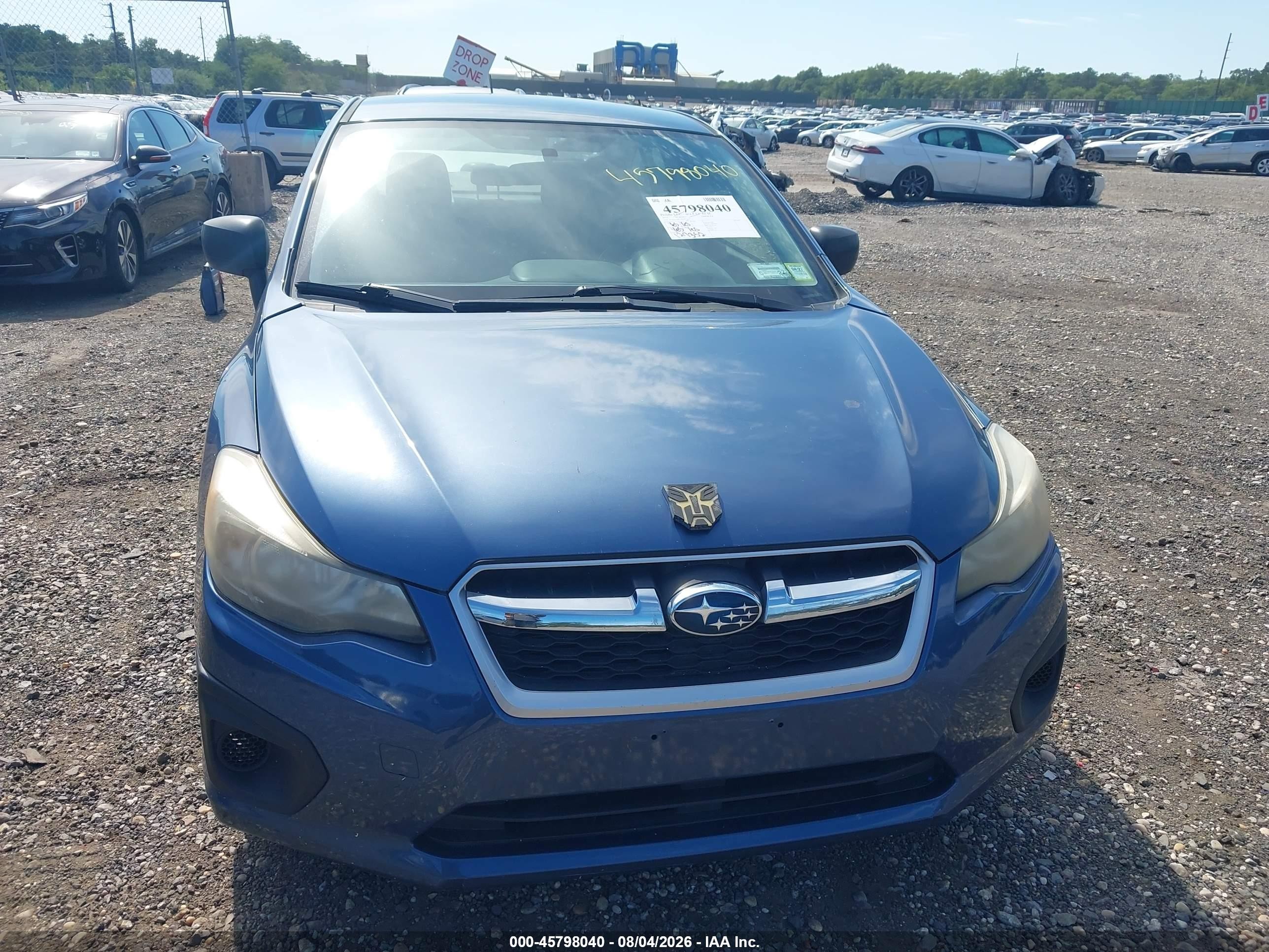2012 Subaru Impreza 2.0i Синий vin: JF1GJAA68CH010968