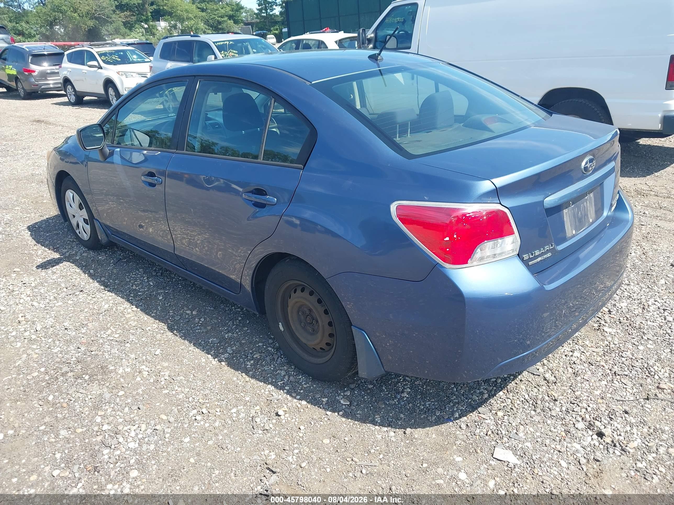 2012 Subaru Impreza 2.0i Синий vin: JF1GJAA68CH010968