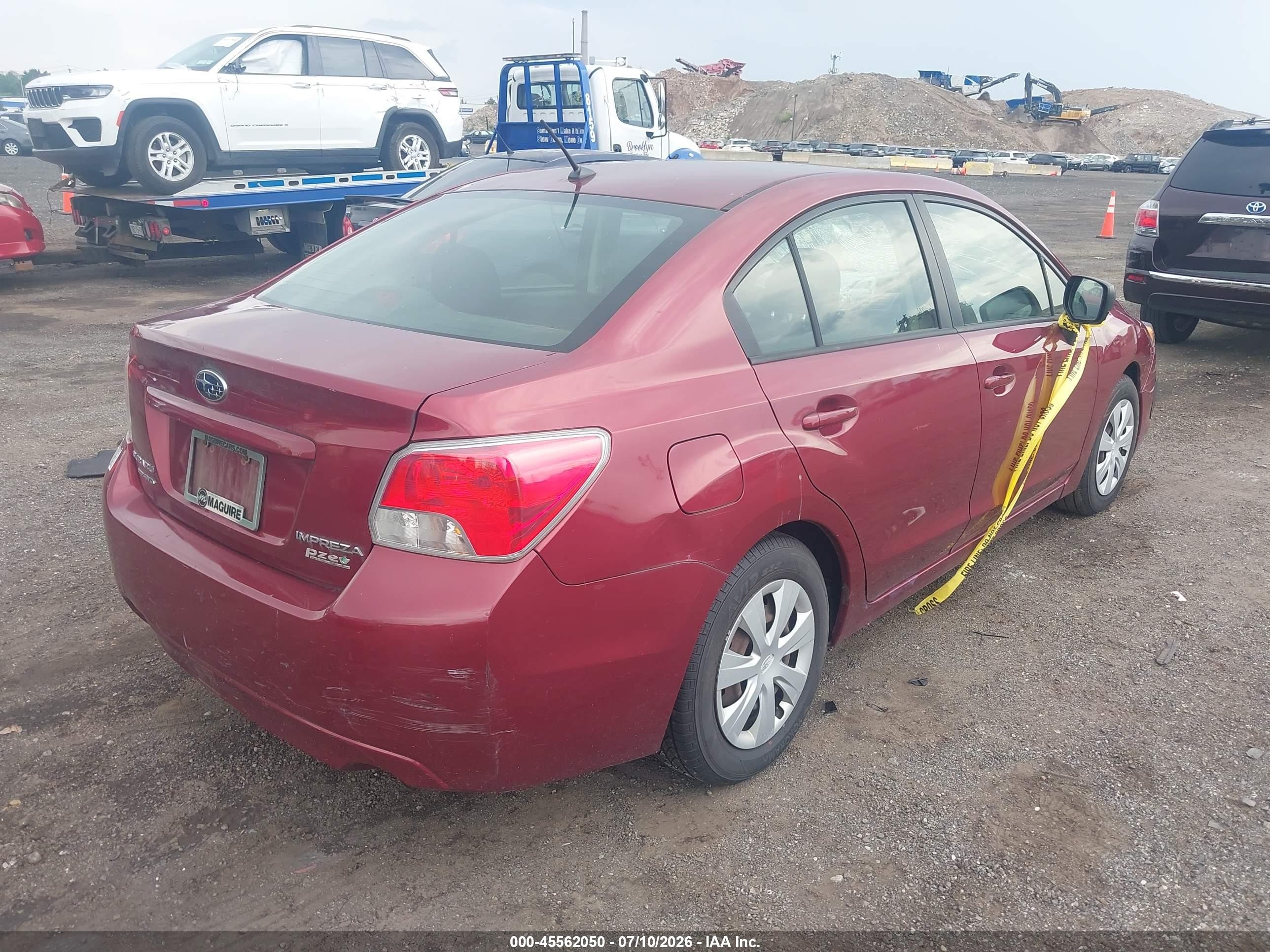 2013 Subaru Impreza 2.0i Red vin: JF1GJAA68DH027660