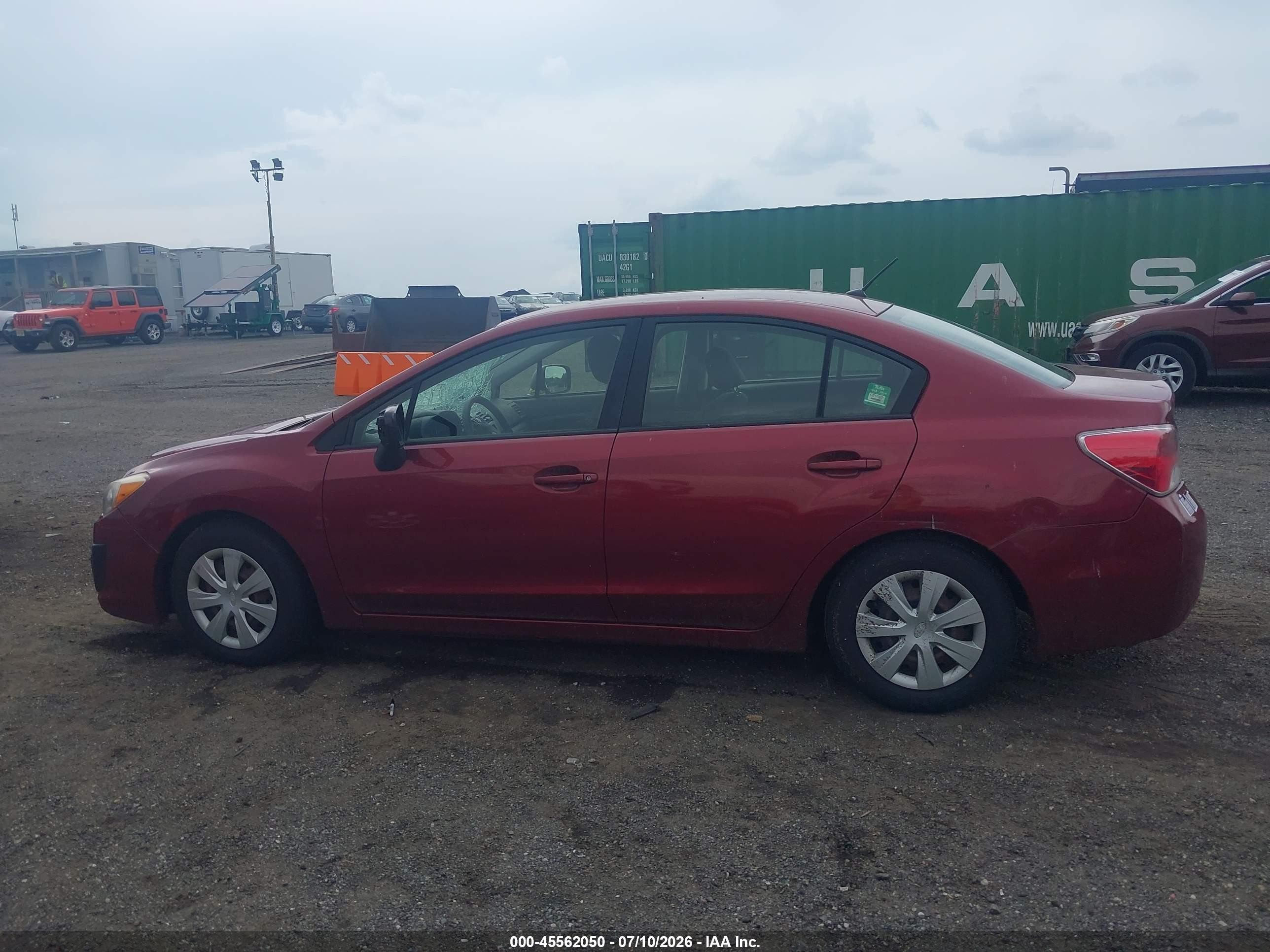 2013 Subaru Impreza 2.0i Red vin: JF1GJAA68DH027660