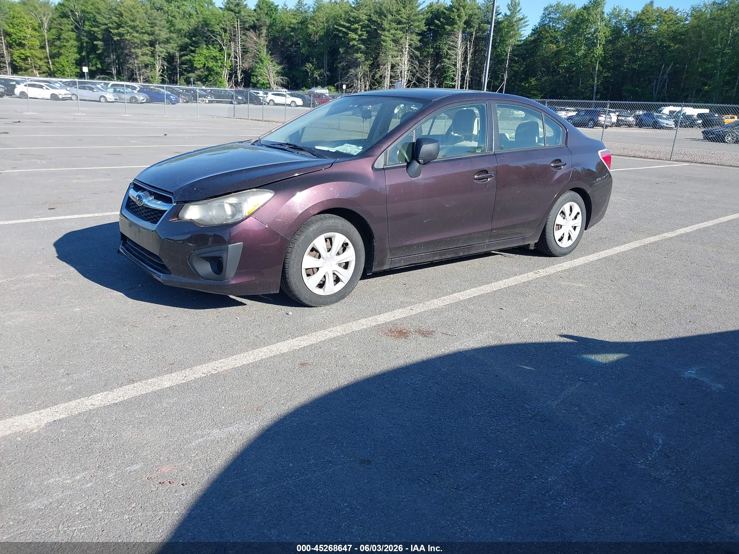 2013 Subaru Impreza 2.0i Burgundy vin: JF1GJAA68DH029991