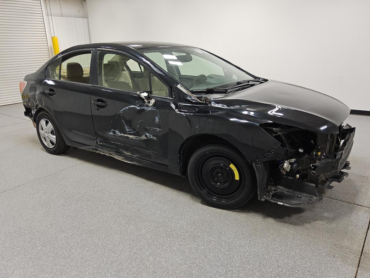 2014 Subaru Impreza Black vin: JF1GJAA68EG021820 Damage: Right Head Lamp, Missing, Replacement Required