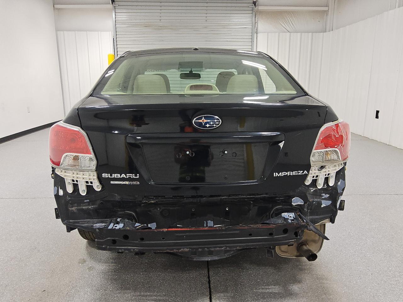 2014 Subaru Impreza Black vin: JF1GJAA68EG021820 Damage: Deck Lid, Heavy Scratch, 1 To 2 Inches