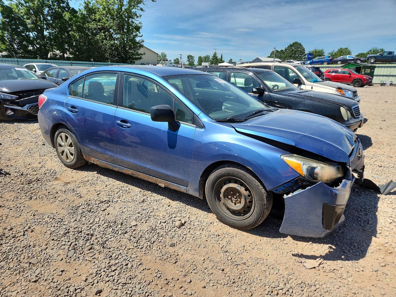 2014 Subaru Impreza Blue vin: JF1GJAA68EH010911