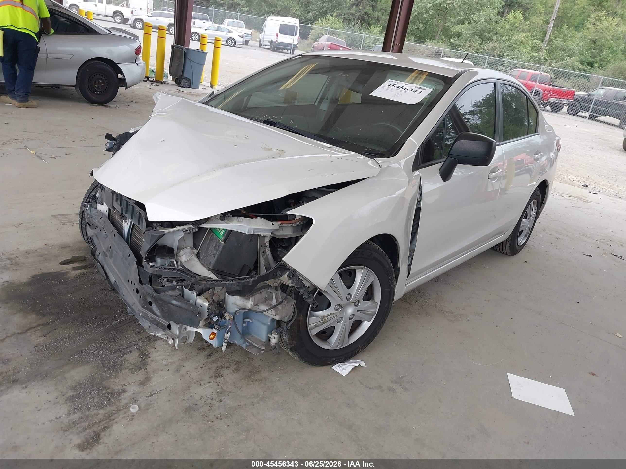 2014 Subaru Impreza 2.0i White vin: JF1GJAA68EH015753