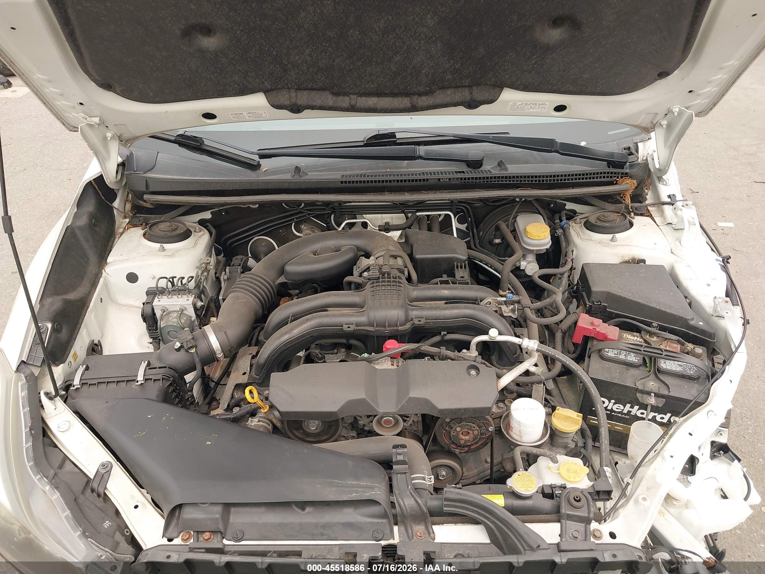 2014 Subaru Impreza 2.0i Белый vin: JF1GJAA68EH019771