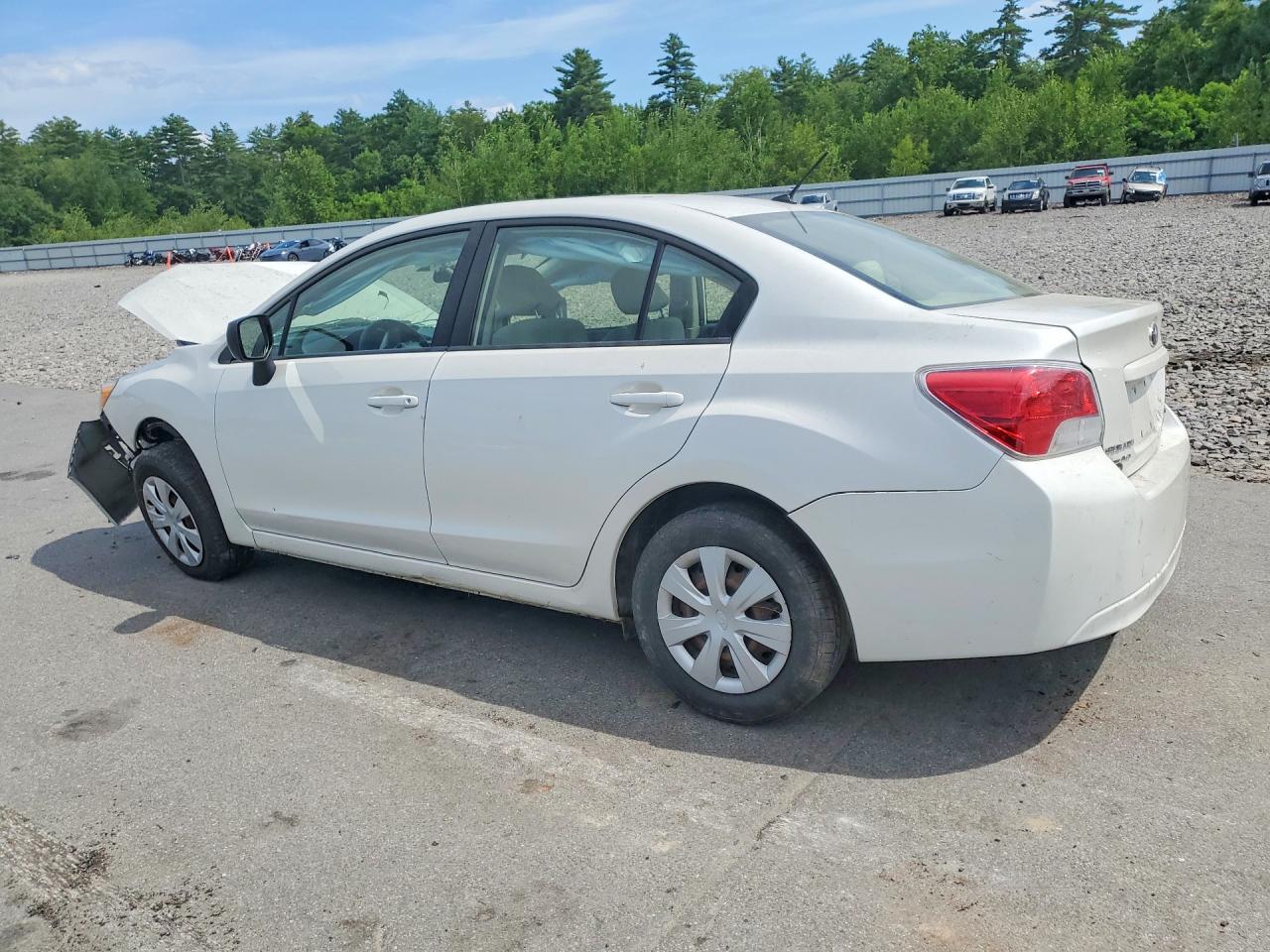 2014 Subaru Impreza White vin: JF1GJAA68EH021231
