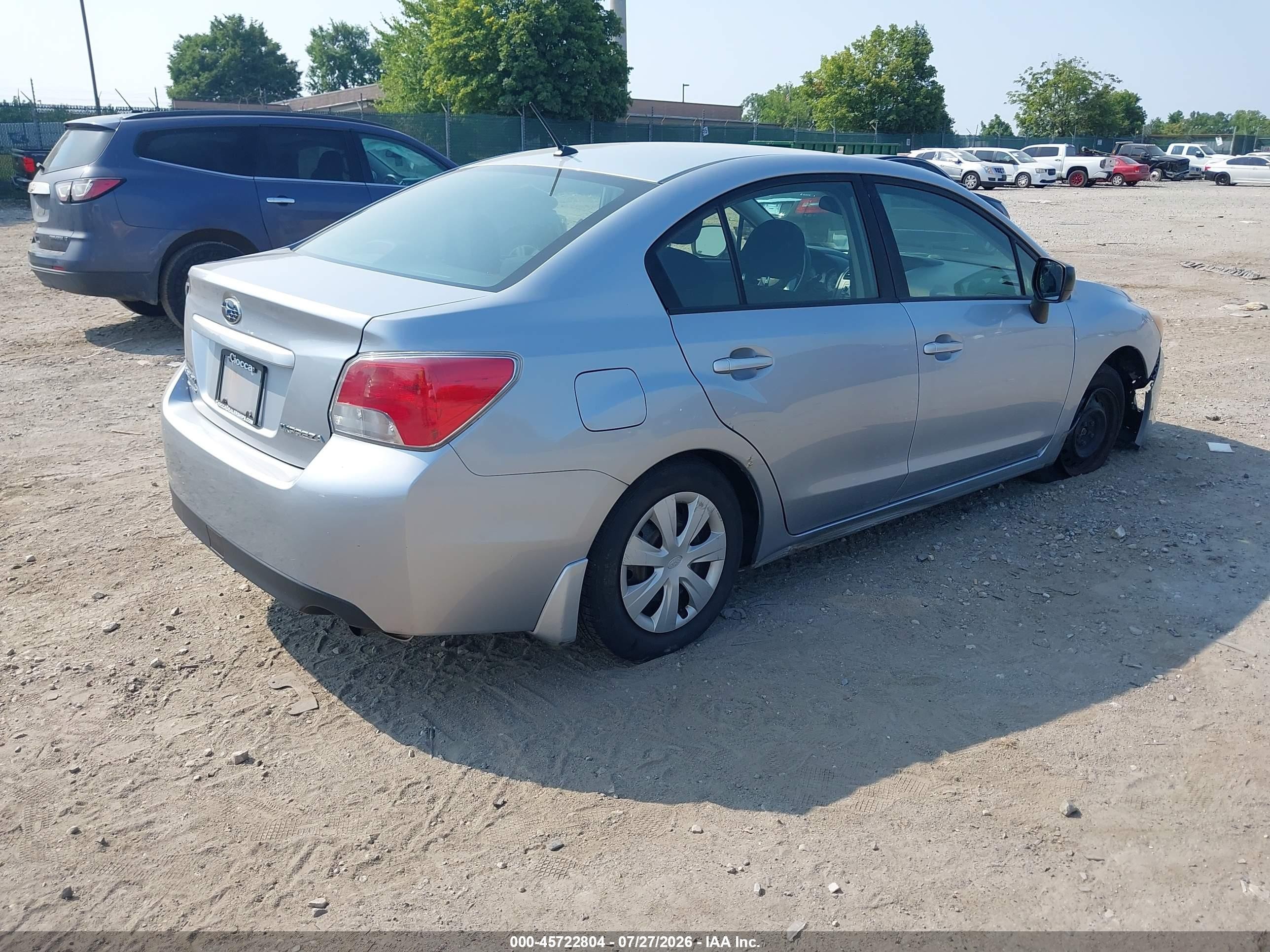 2014 Subaru Impreza 2.0i Silver vin: JF1GJAA68EH024081