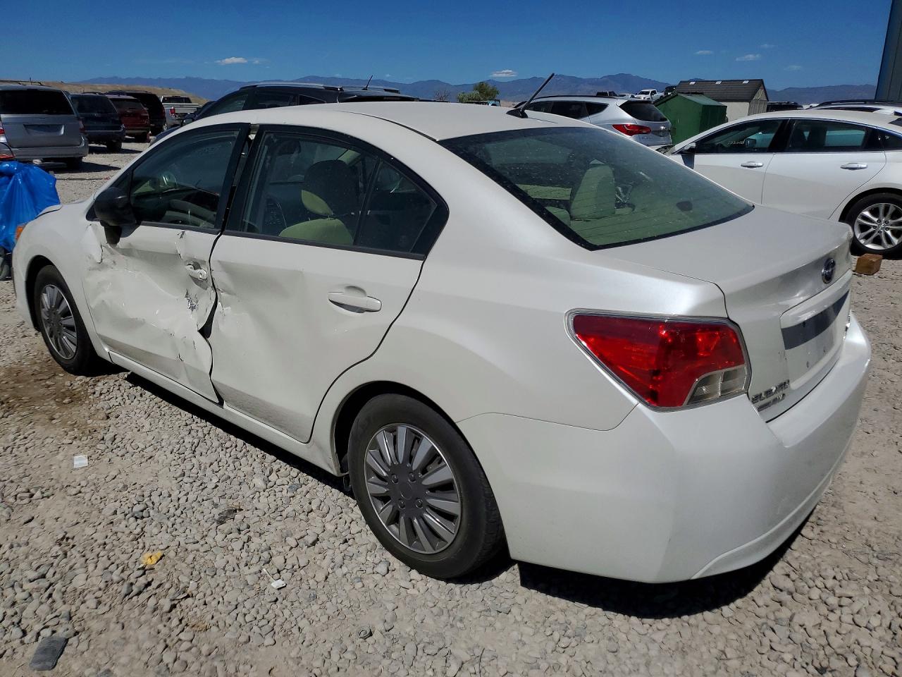 2014 Subaru Impreza White vin: JF1GJAA69EH009895