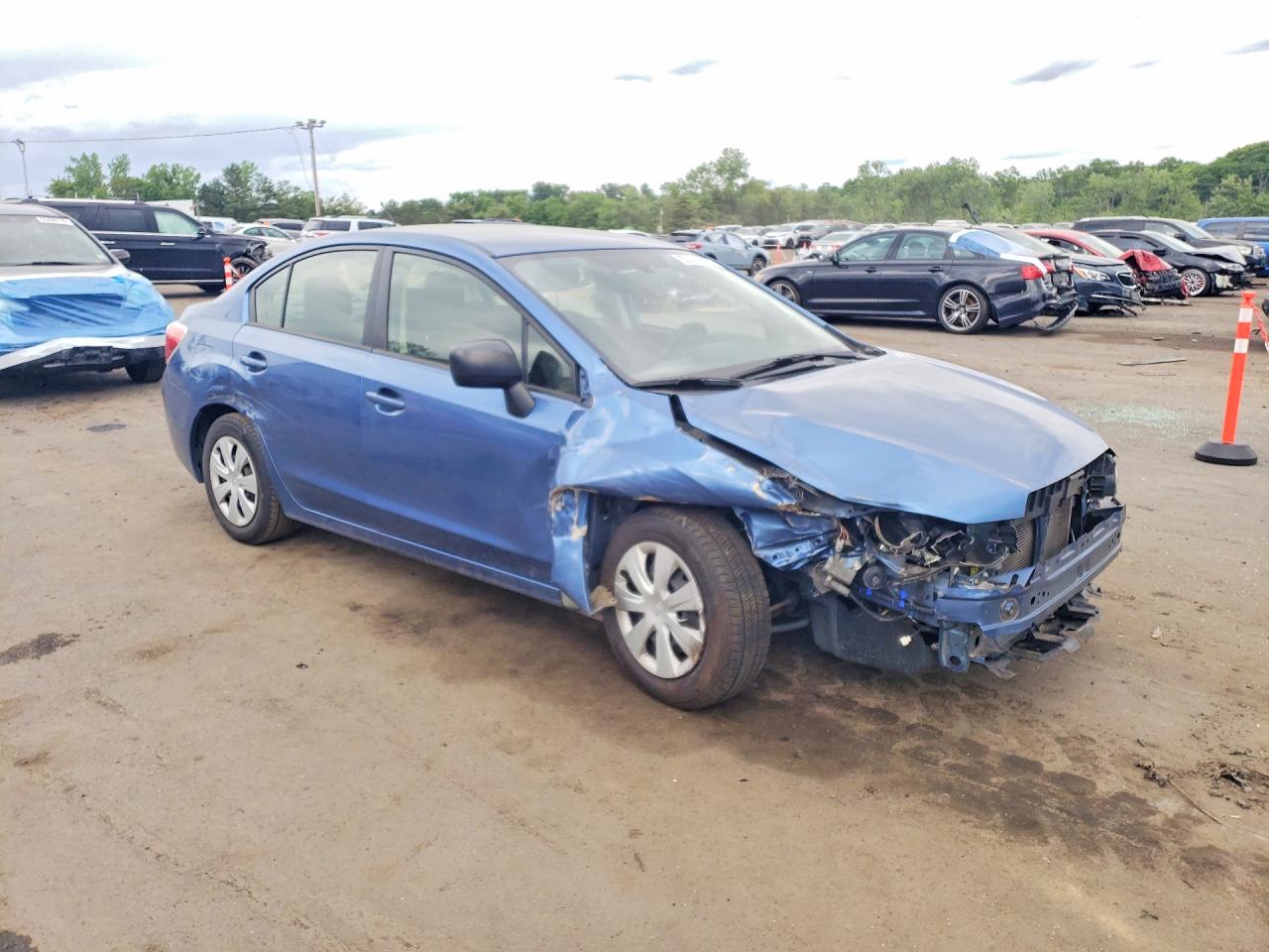 2014 Subaru Impreza Синий vin: JF1GJAA69EH022162